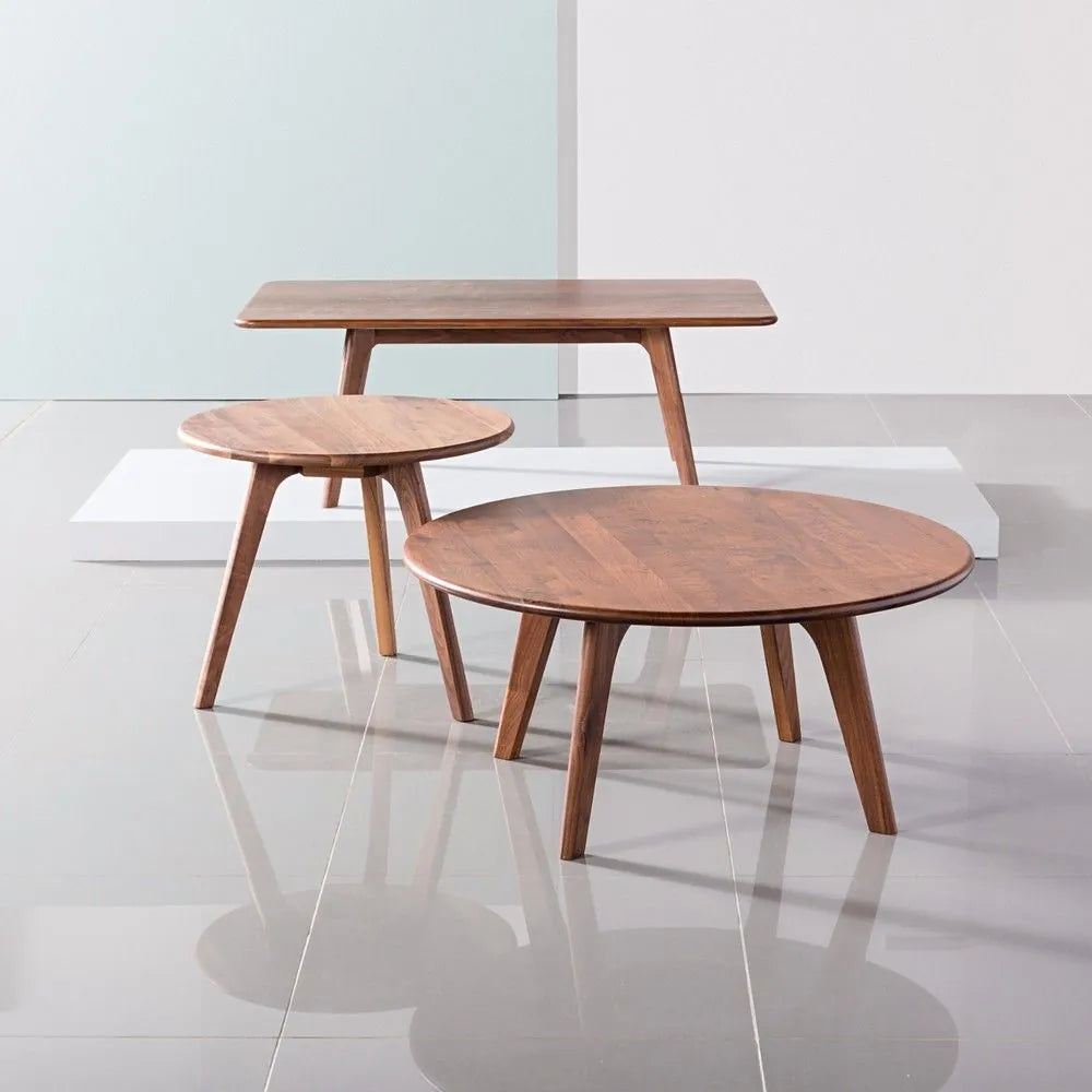 Magnus Side Table Round 24" Diameter Solid American Walnut