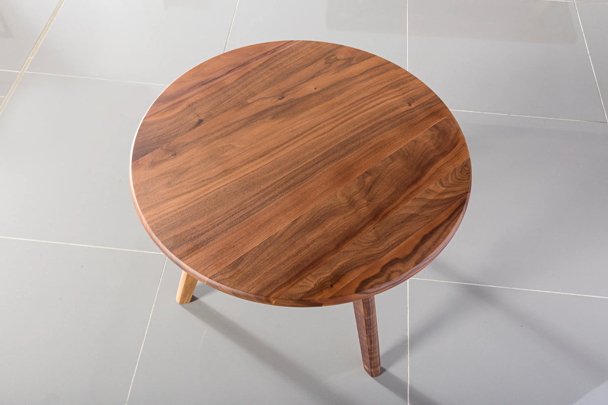 Magnus Side Table Round 24" Diameter Solid American Walnut