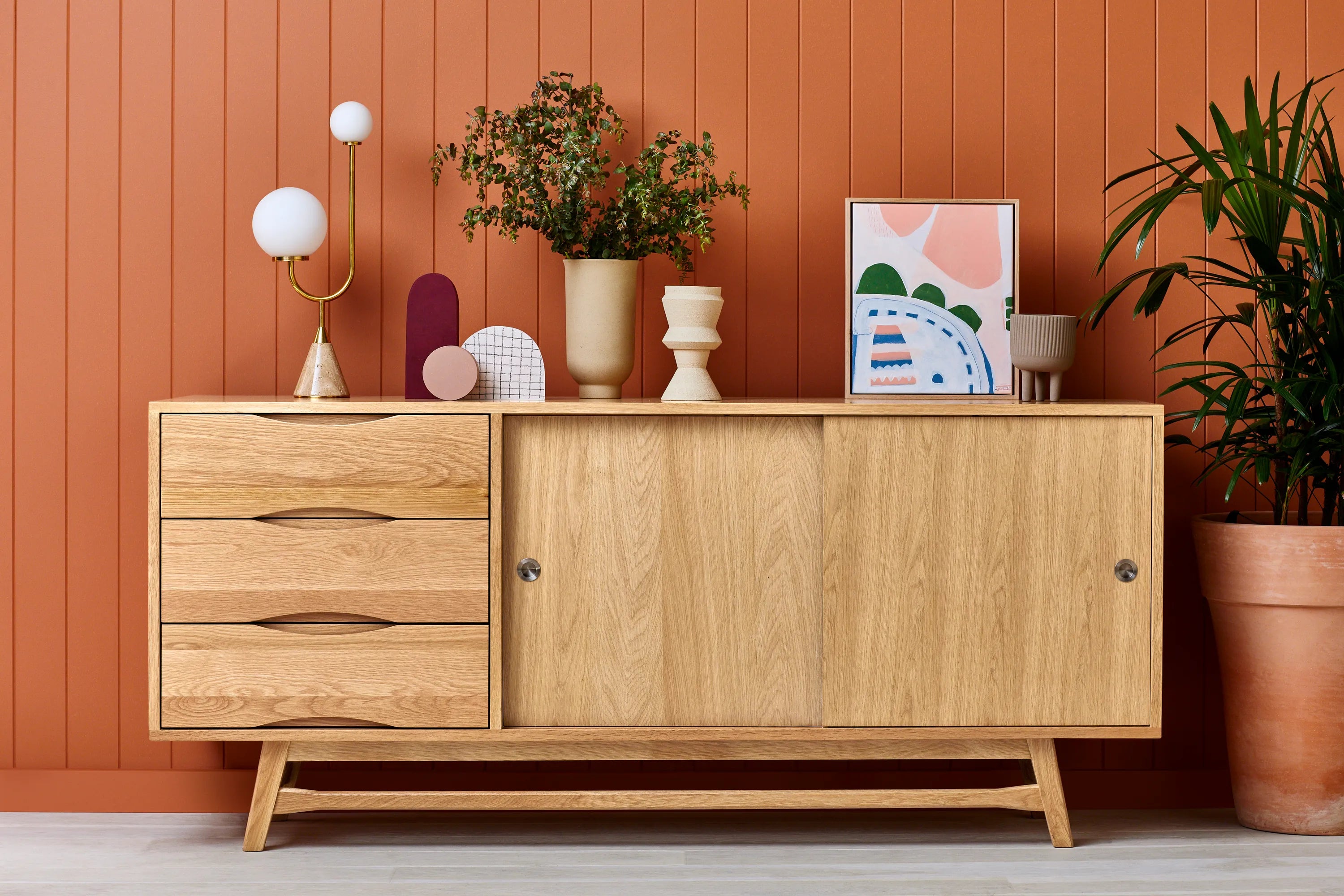 Magnus Sideboard 71" x 18" Solid American Oak
