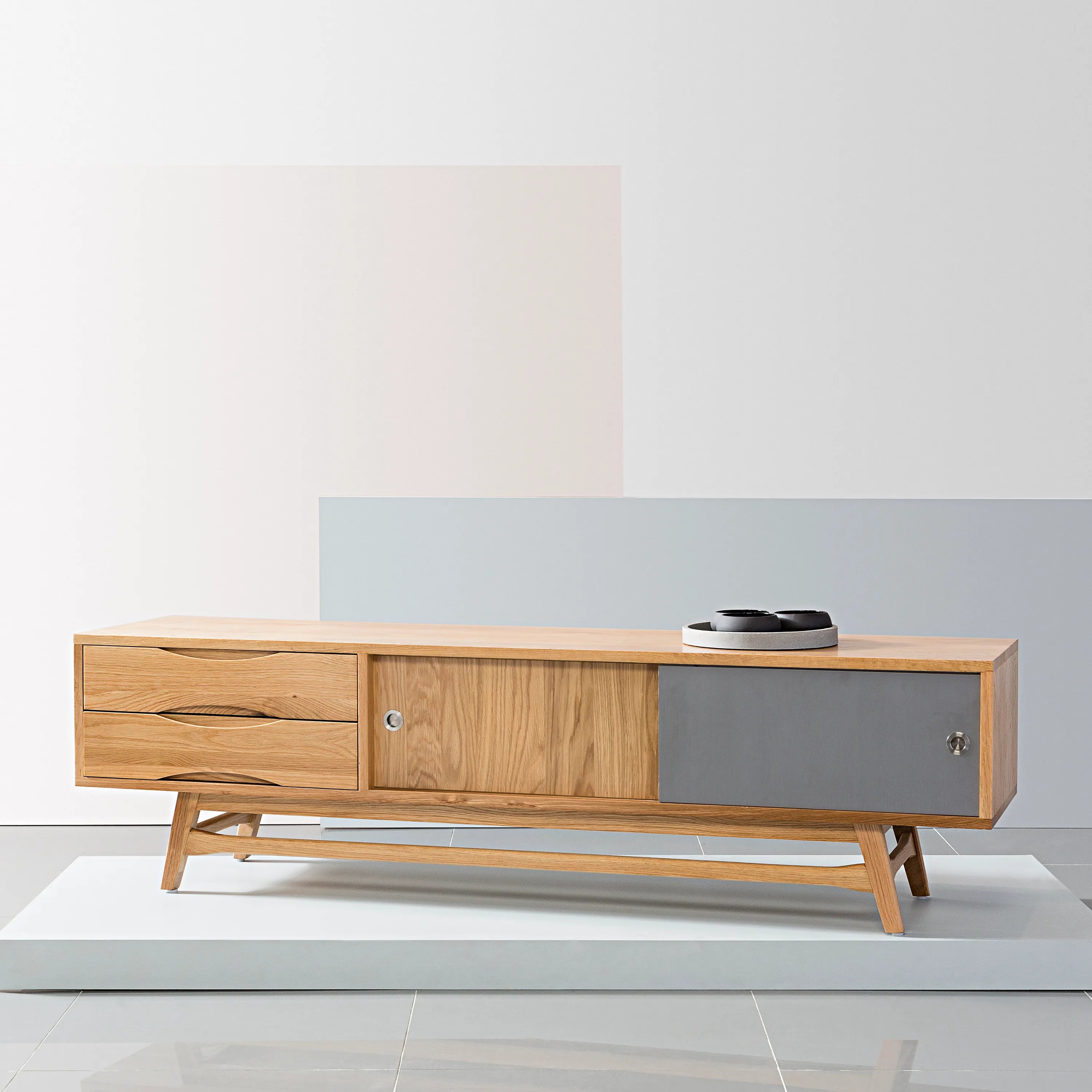 Magnus TV and Media Console 71" x 18" Solid American Oak
