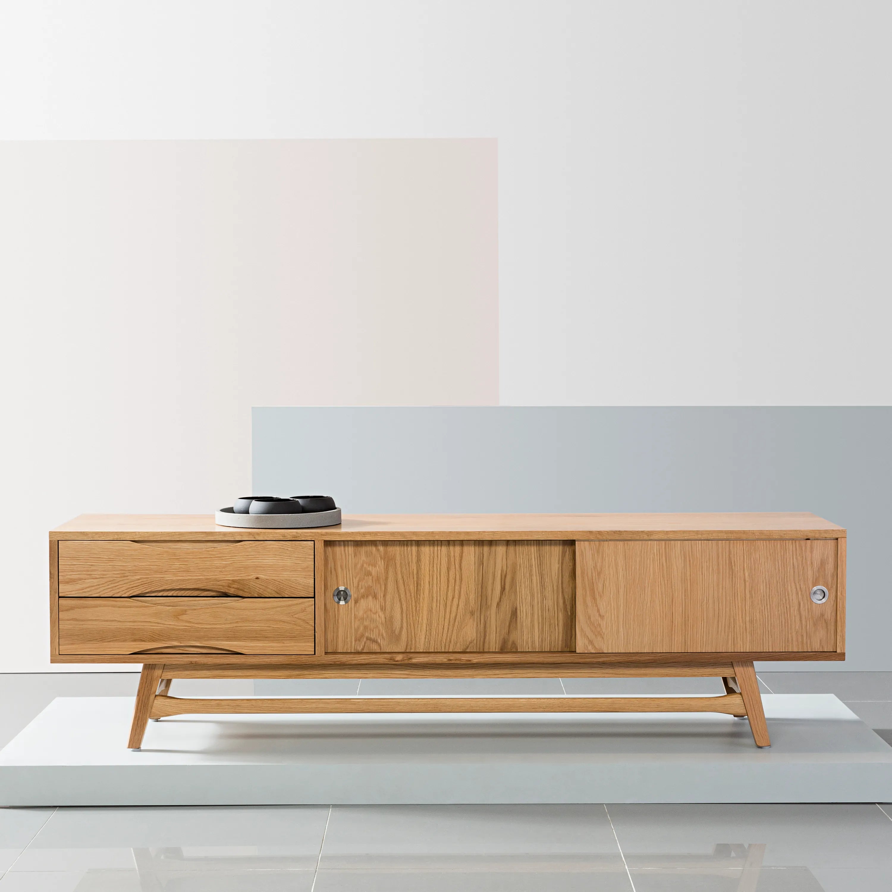 Magnus TV and Media Console 71" x 18" Solid American Oak