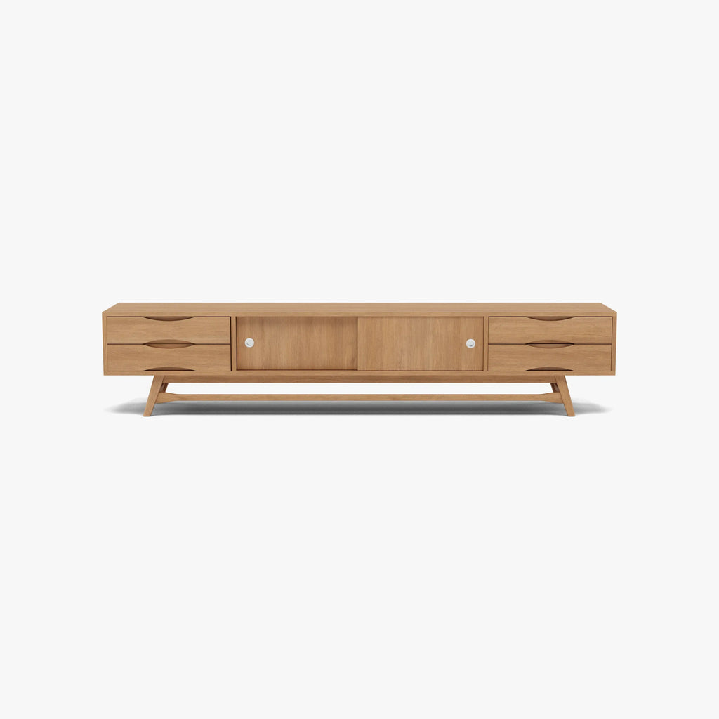 Magnus TV and Media Console 95" x 18" Solid American Oak