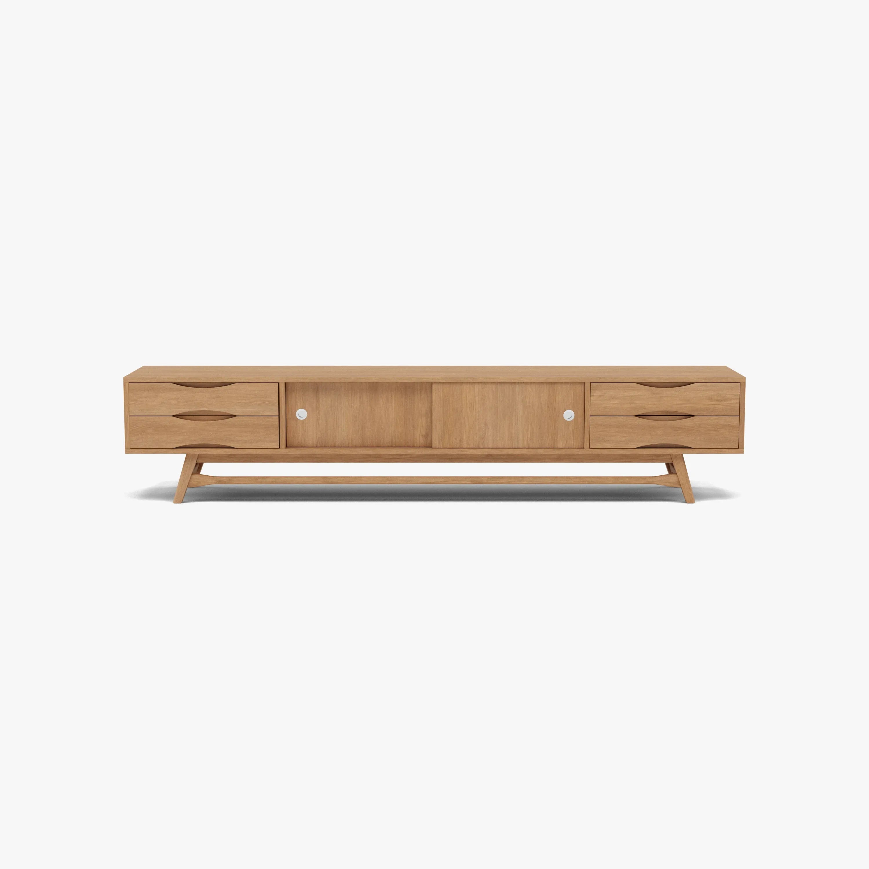Magnus TV and Media Console 95" x 18" Solid American Oak