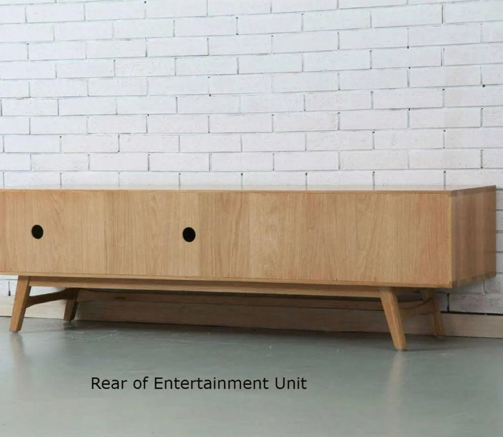 Magnus TV and Media Console 95" x 18" Solid American Oak