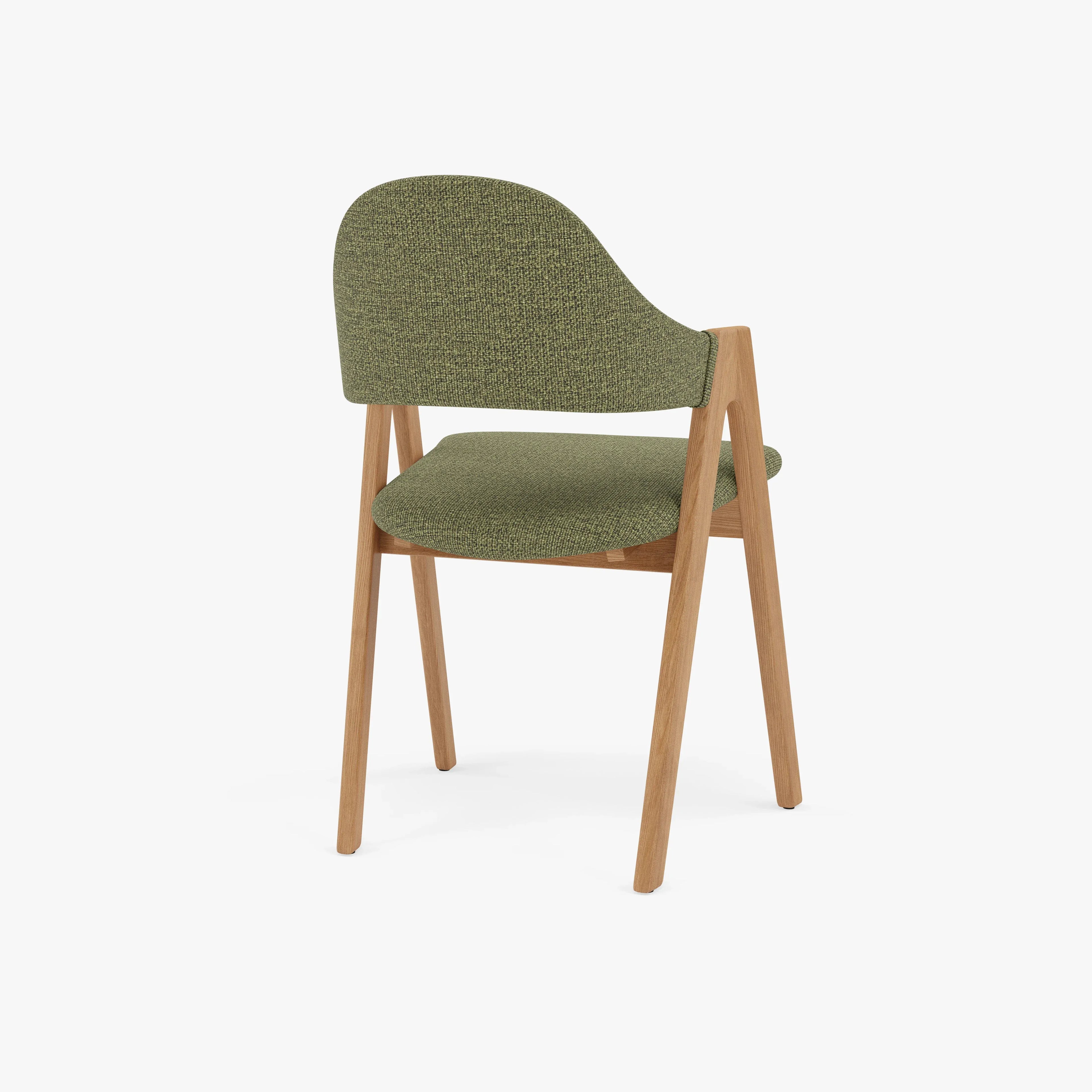 Nestor Dining Chair Sage Green Fabric Solid American Oak