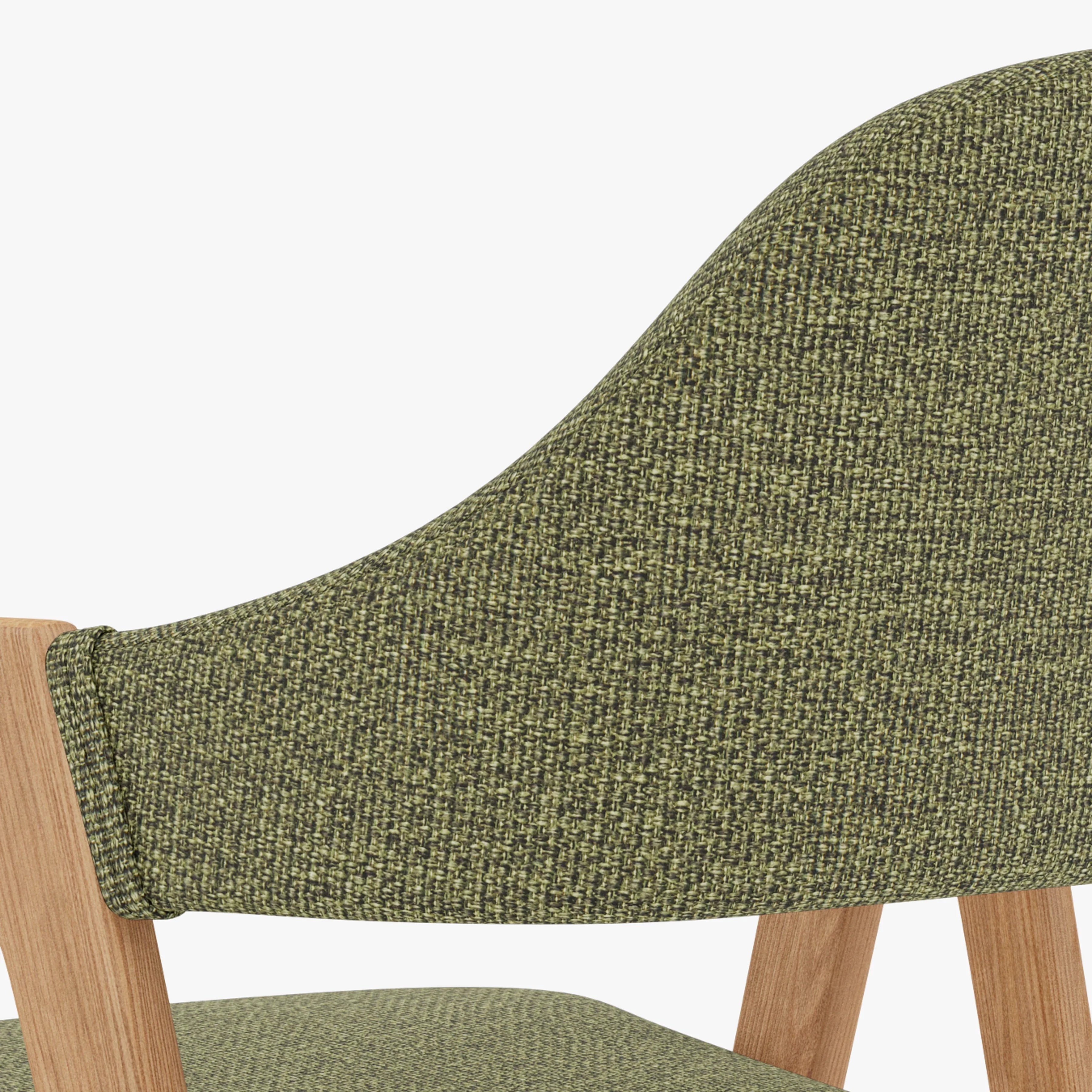 Nestor Dining Chair Sage Green Fabric Solid American Oak