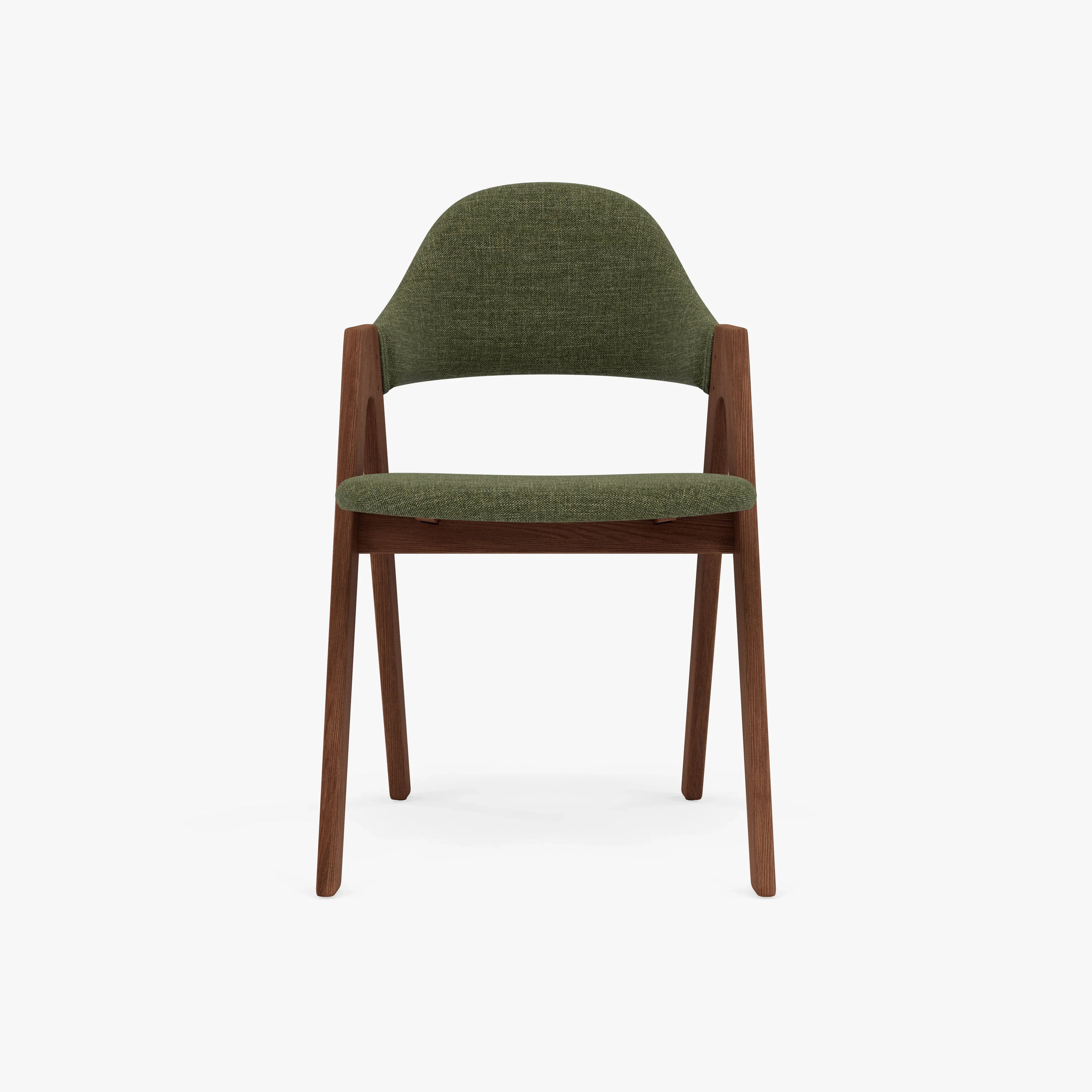 Nestor Dining Chair Aloe Green Fabric Solid American Walnut