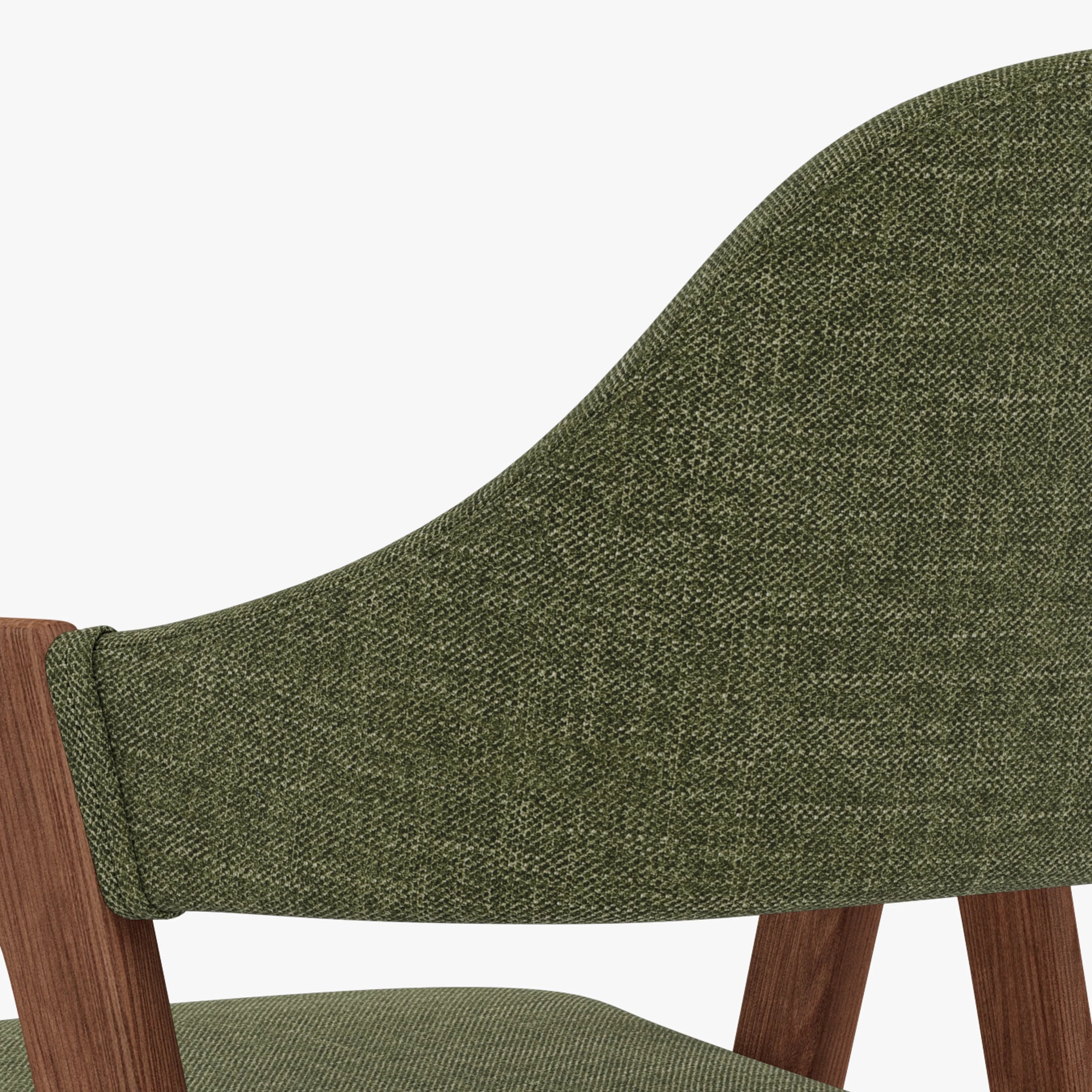 Nestor Dining Chair Aloe Green Fabric Solid American Walnut