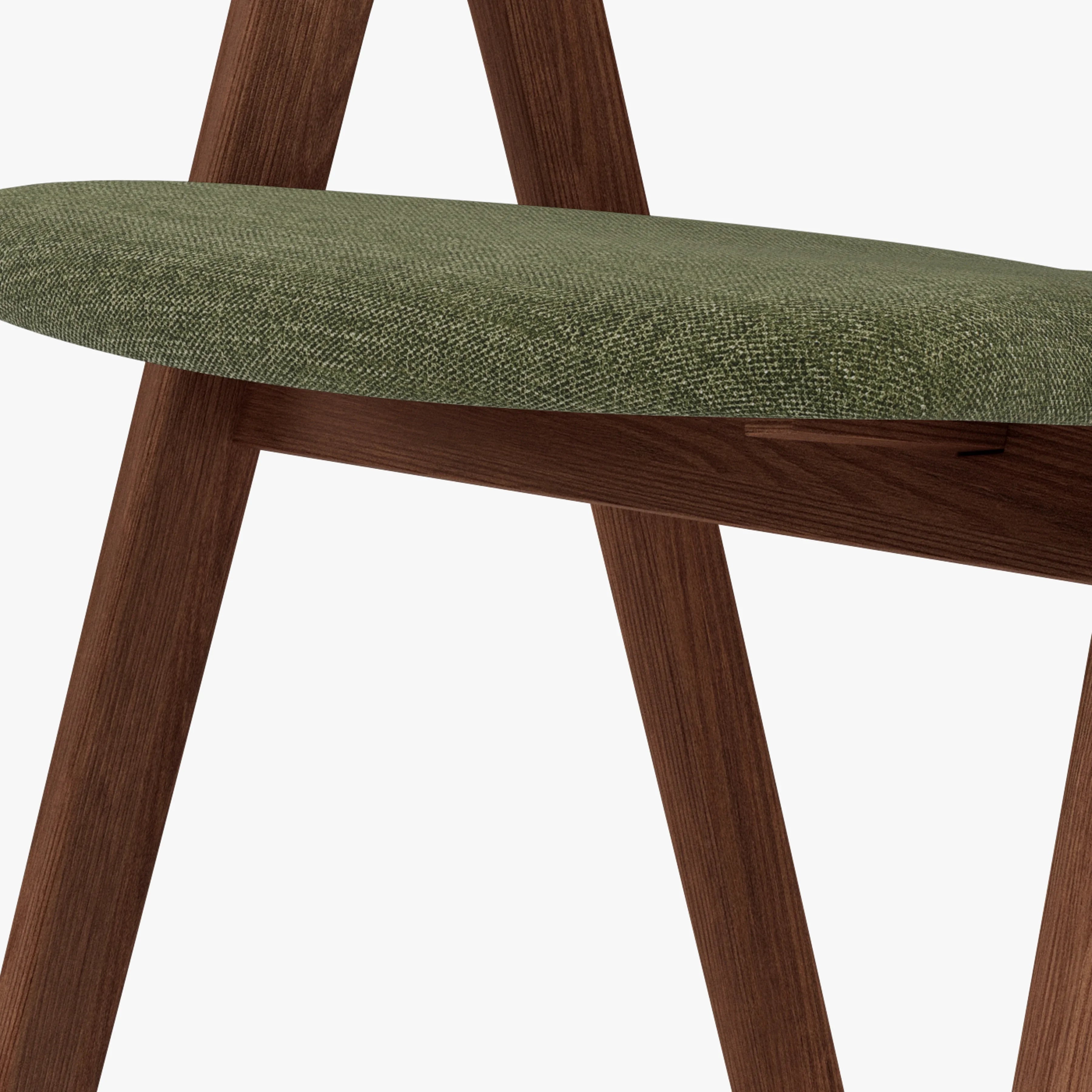 Nestor Dining Chair Aloe Green Fabric Solid American Walnut