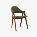 Nestor Dining Chair Aloe Green Fabric Solid American Walnut