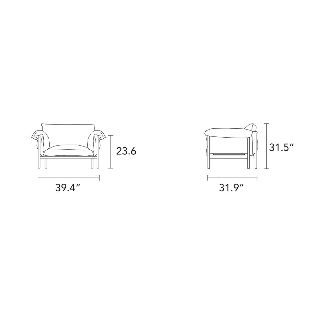 Olivia Armchair Soft Gray Fabric Solid American Oak
