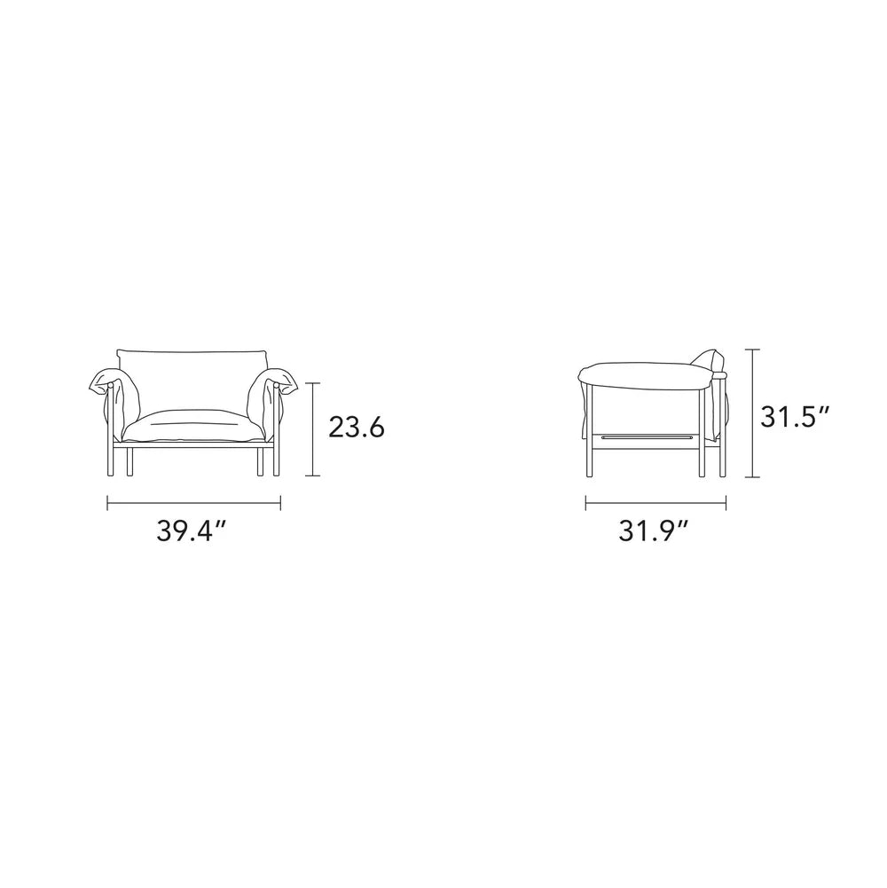 Olivia Armchair Racing Green Velvet Solid American Walnut