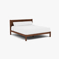 Olivia Bed Frame Column Headboard King Solid American Walnut