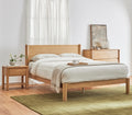 Olivia Bed Frame Column Headboard Solid American Oak