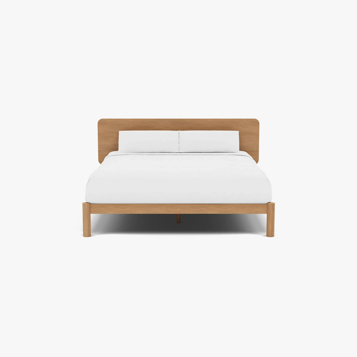 Olivia Bed Frame Rounded Headboard King Solid American Oak
