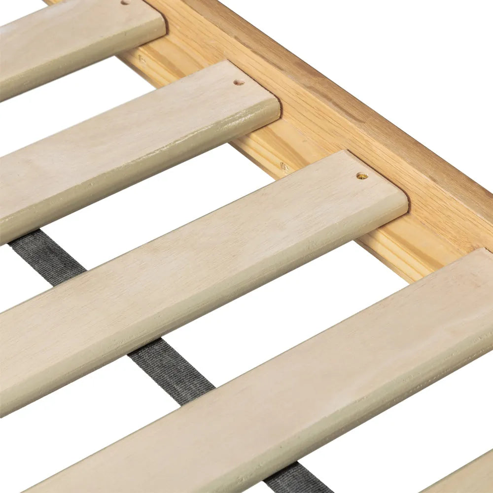 Olivia Bed Frame Rounded Headboard King Solid American Oak