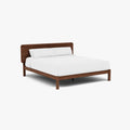 Olivia Bed Frame Rounded Headboard King Solid American Walnut