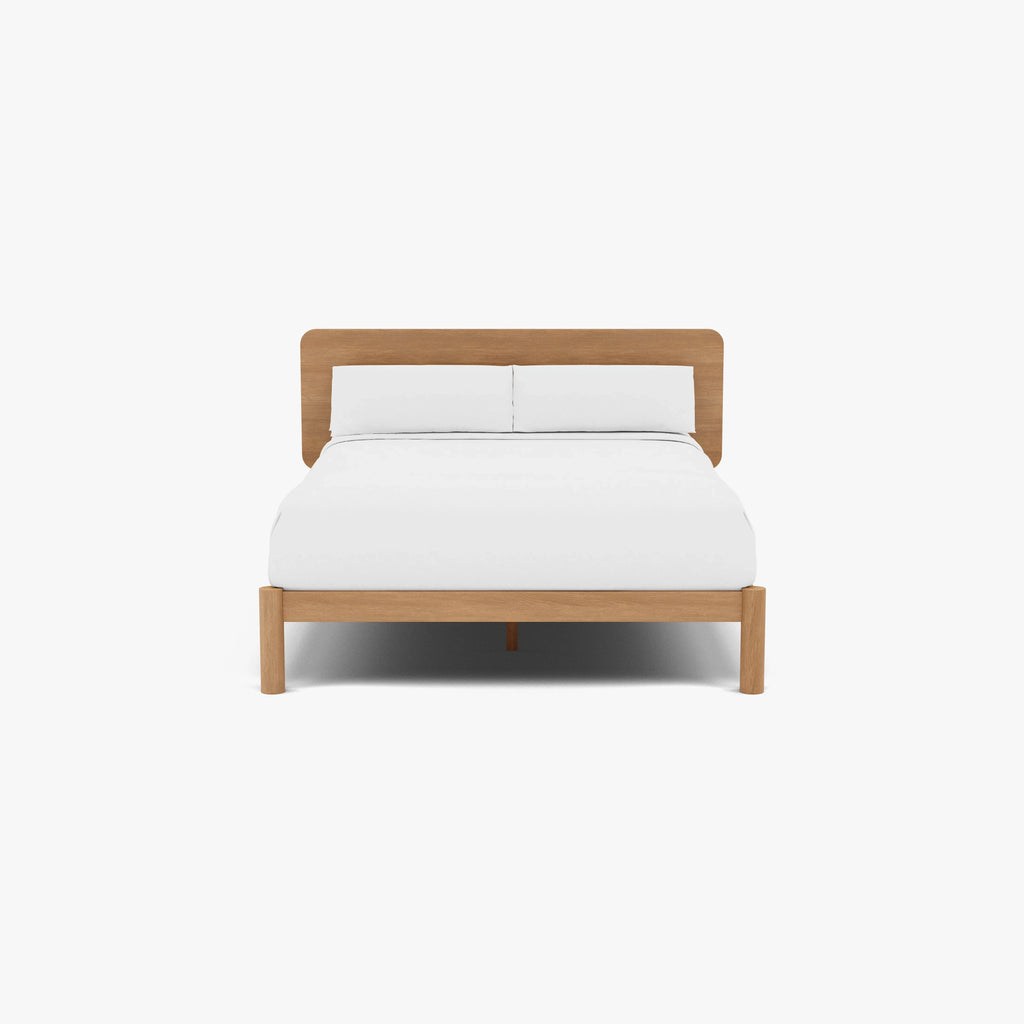 Olivia Bed Frame Rounded Headboard Queen Solid American Oak
