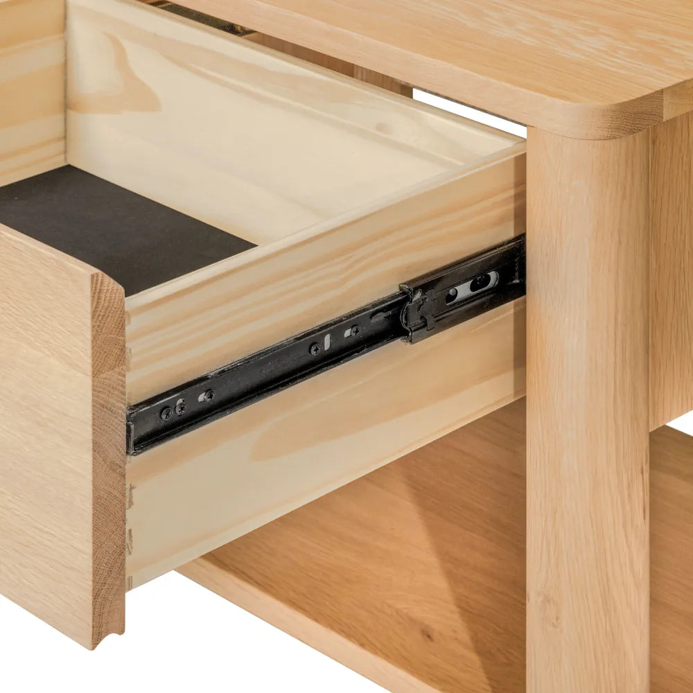 Olivia Nightstand 1 Drawer 22" x 16" Solid American Oak