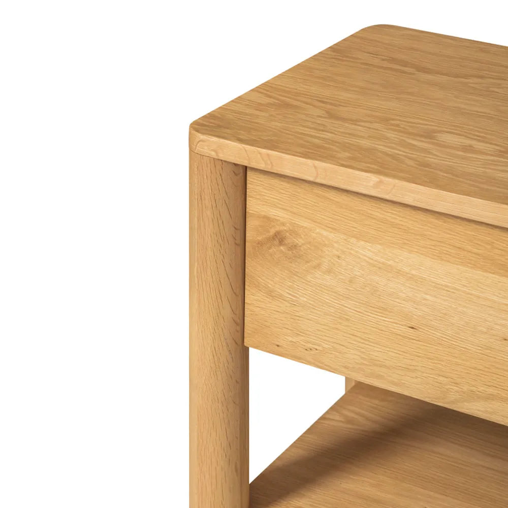Olivia Nightstand 1 Drawer 22" x 16" Solid American Oak