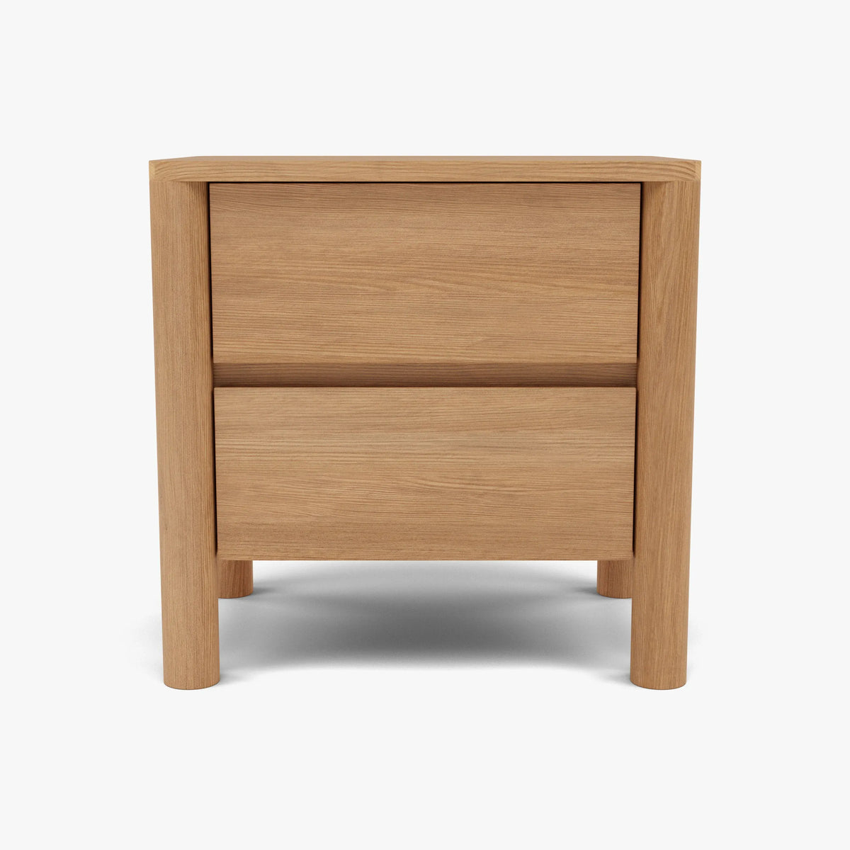 Olivia Nightstand 2 Drawers 22" x 16" Solid American Oak