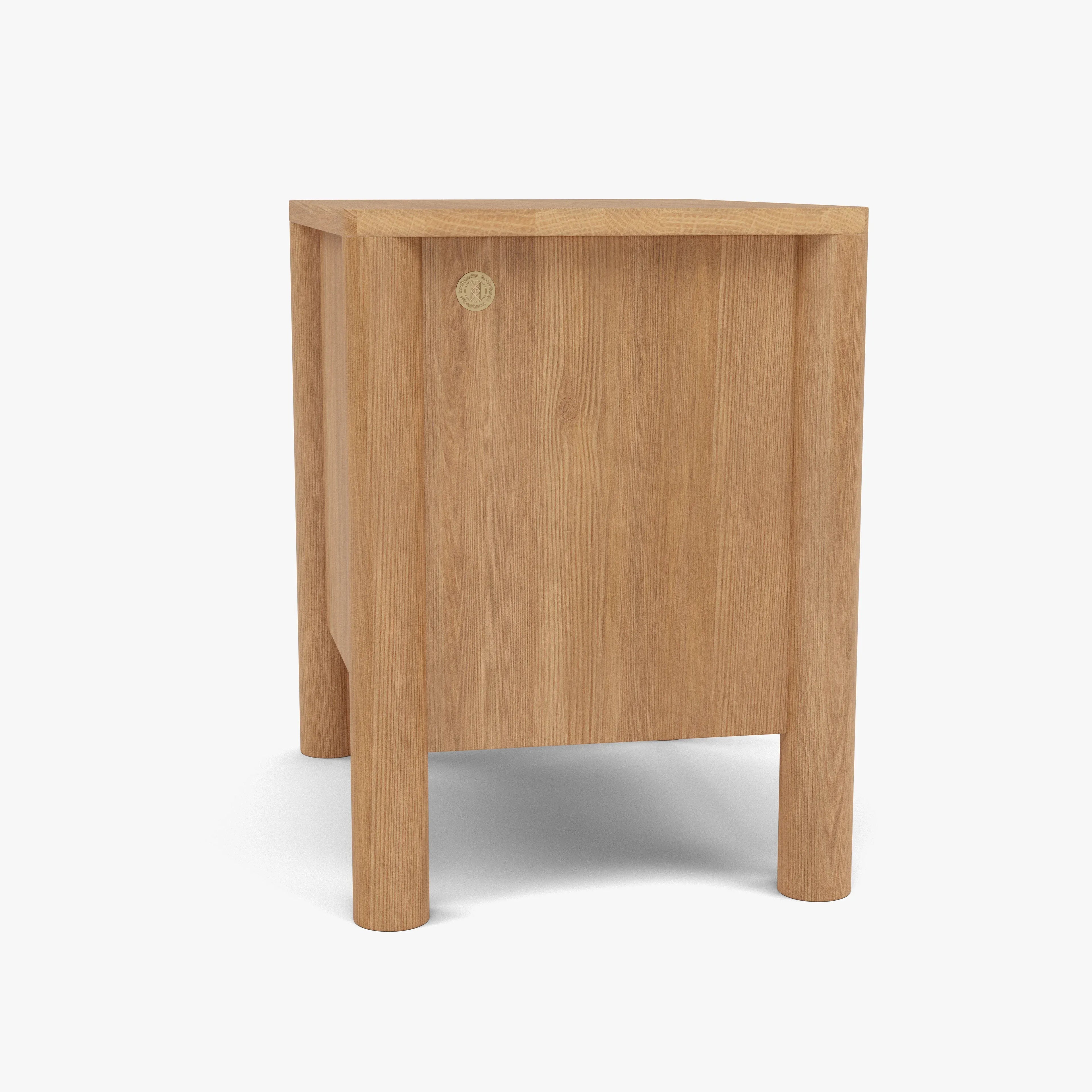 Olivia Nightstand 2 Drawers 22" x 16" Solid American Oak