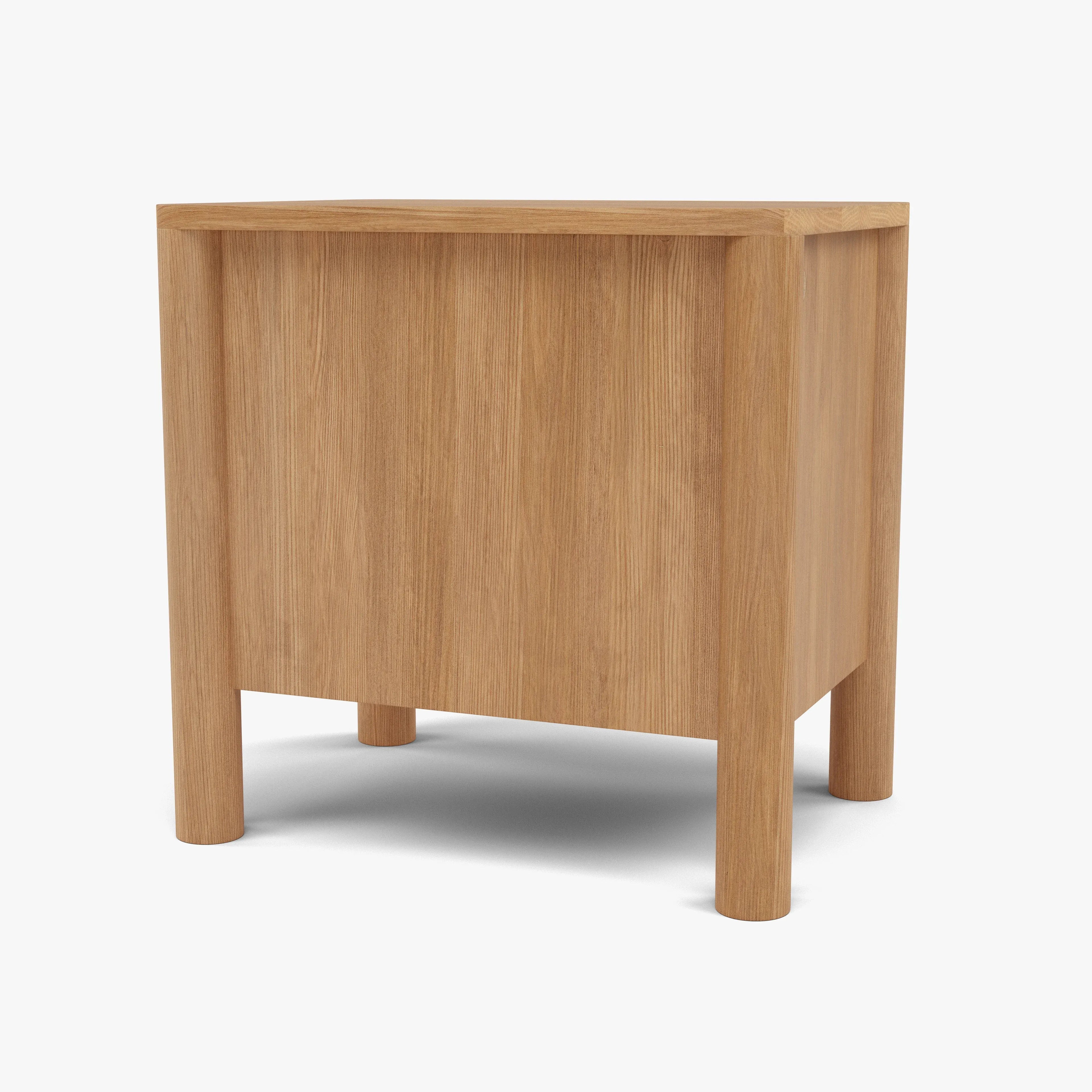 Olivia Nightstand 2 Drawers 22" x 16" Solid American Oak