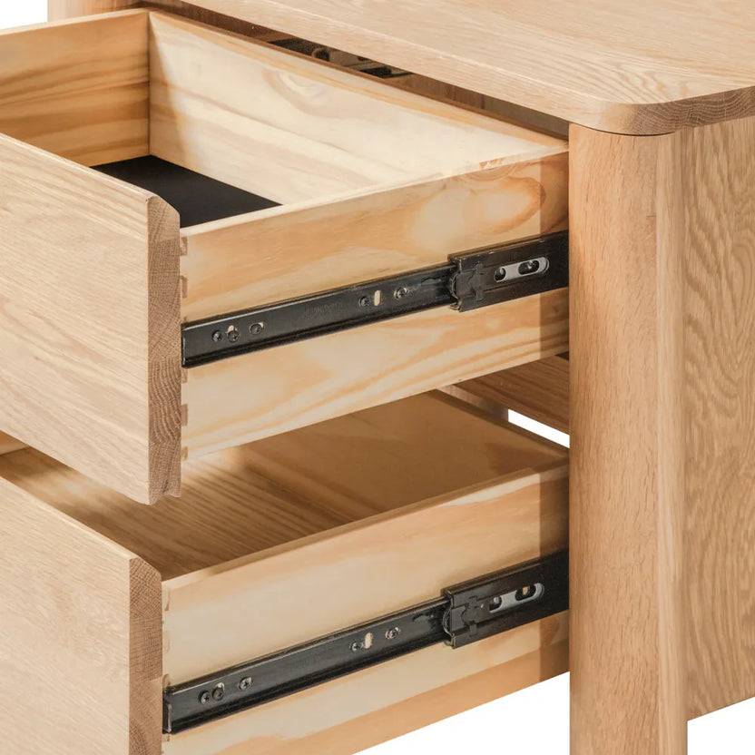 Olivia Nightstand 2 Drawers 22" x 16" Solid American Oak