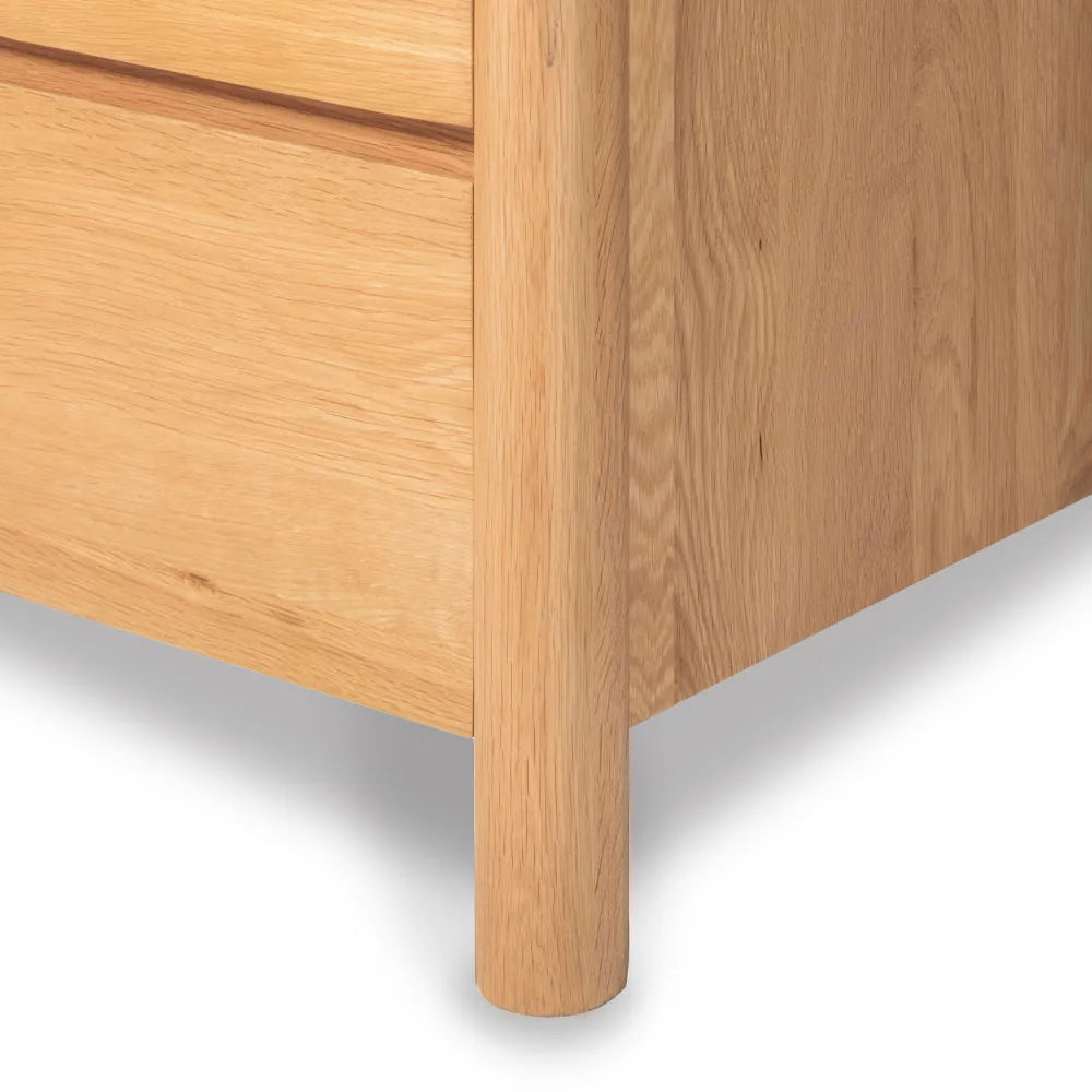 Olivia Nightstand 2 Drawers 22" x 16" Solid American Oak