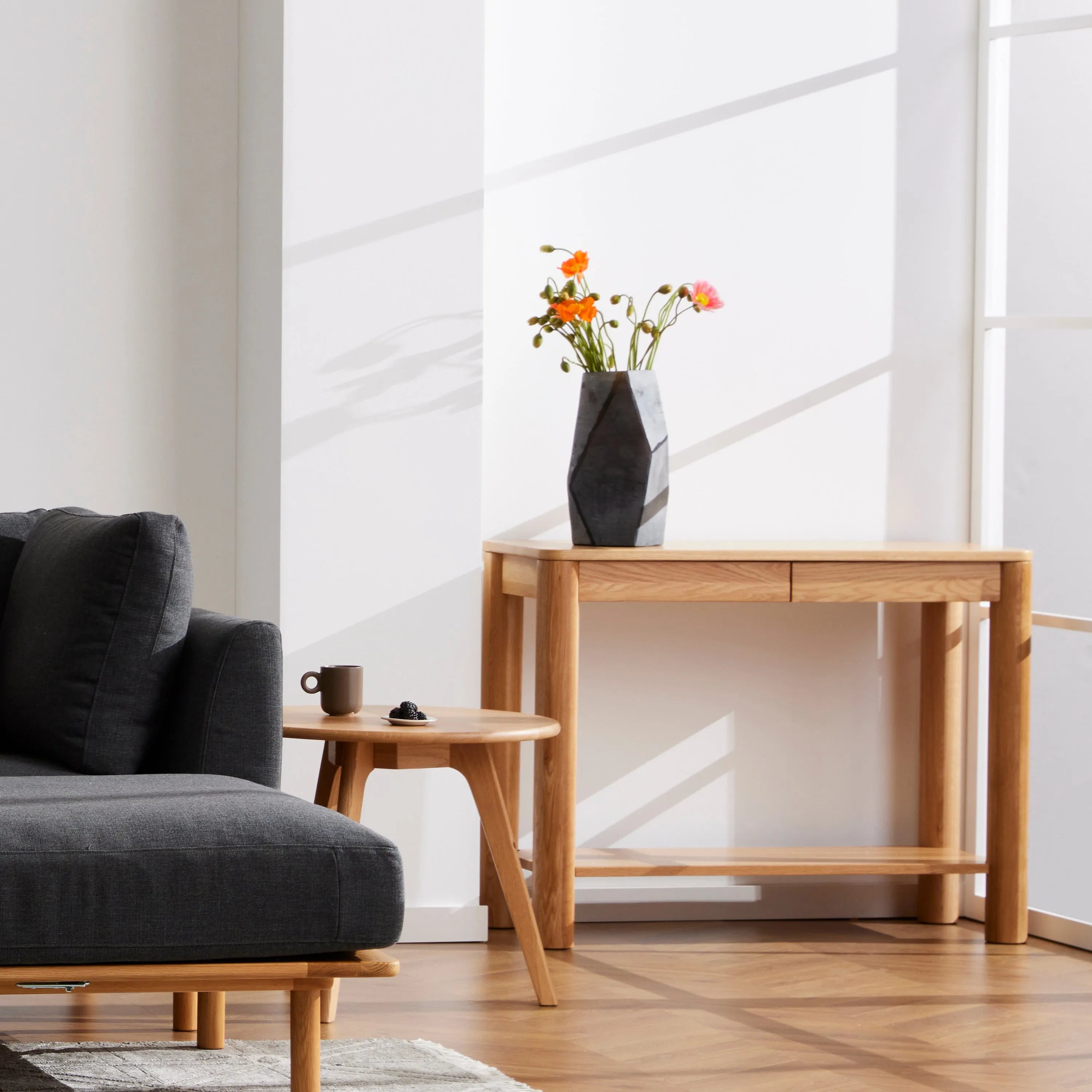 Olivia Console Table Solid American Oak