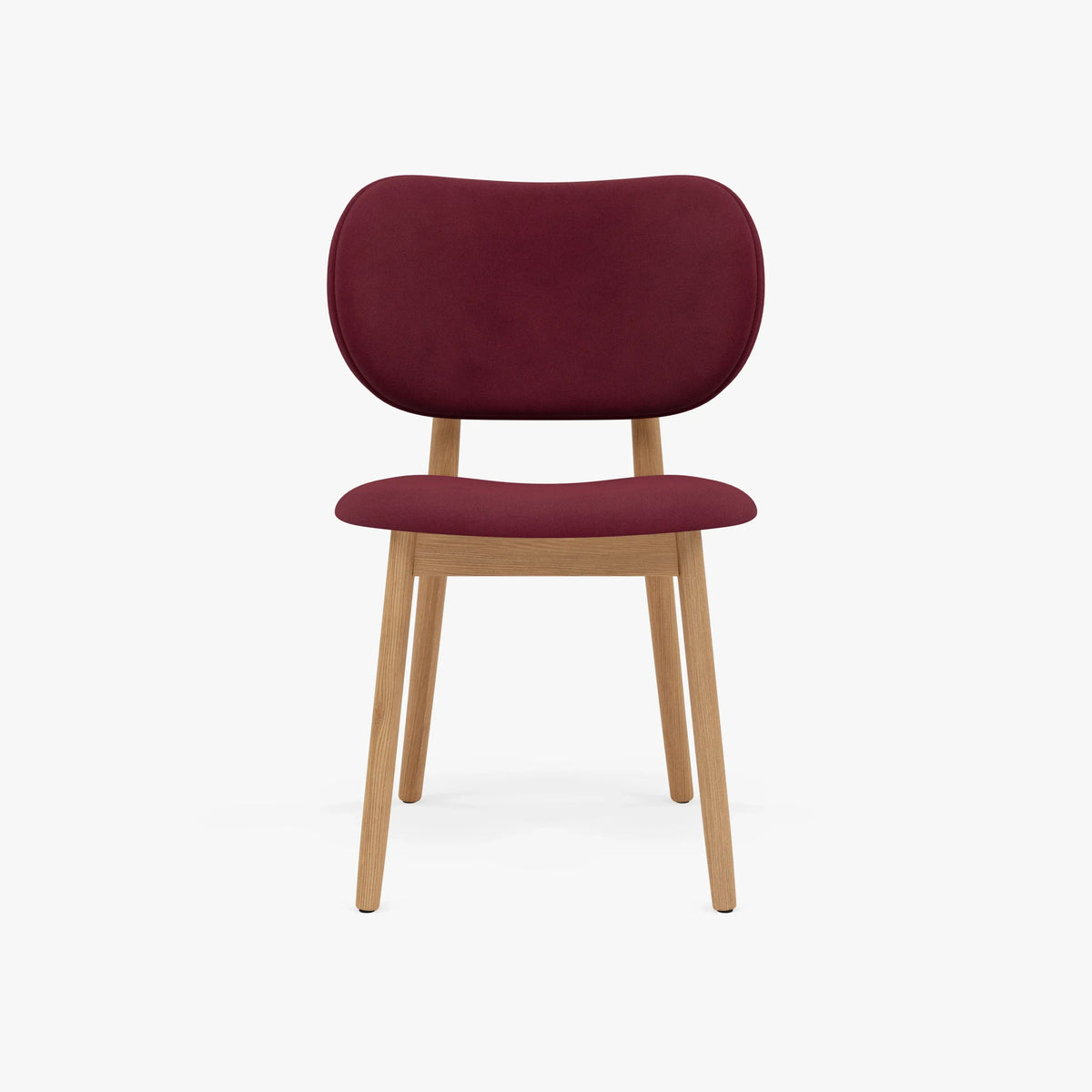 Olivia Dining Chair Claret Velvet Solid American Oak