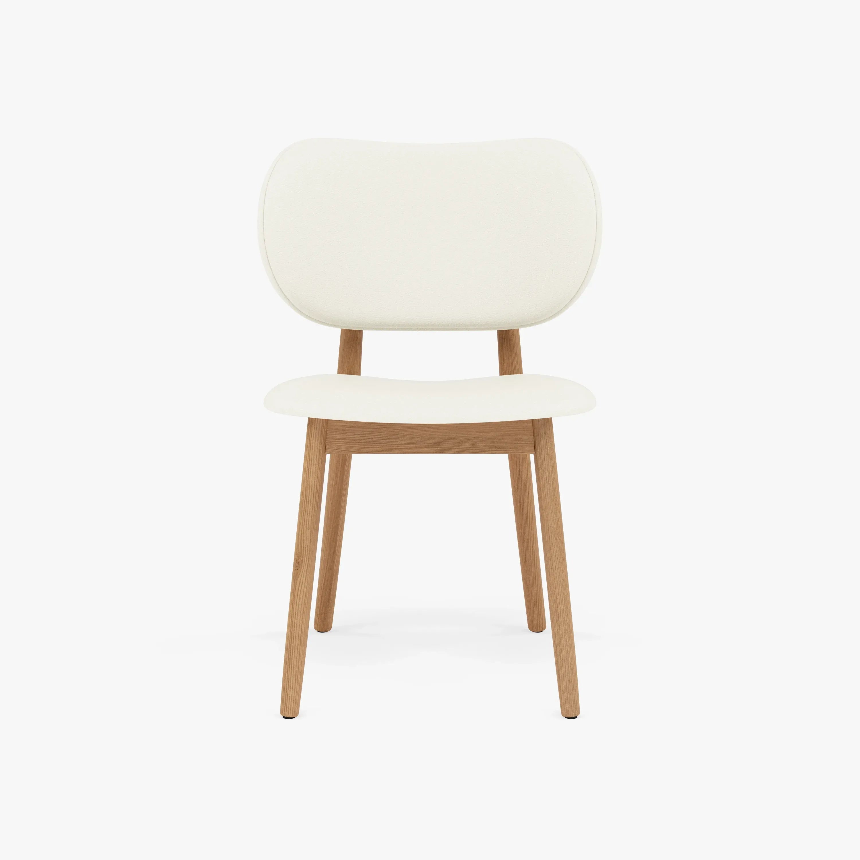 Olivia Dining Chair Cream Leather Solid American Oak