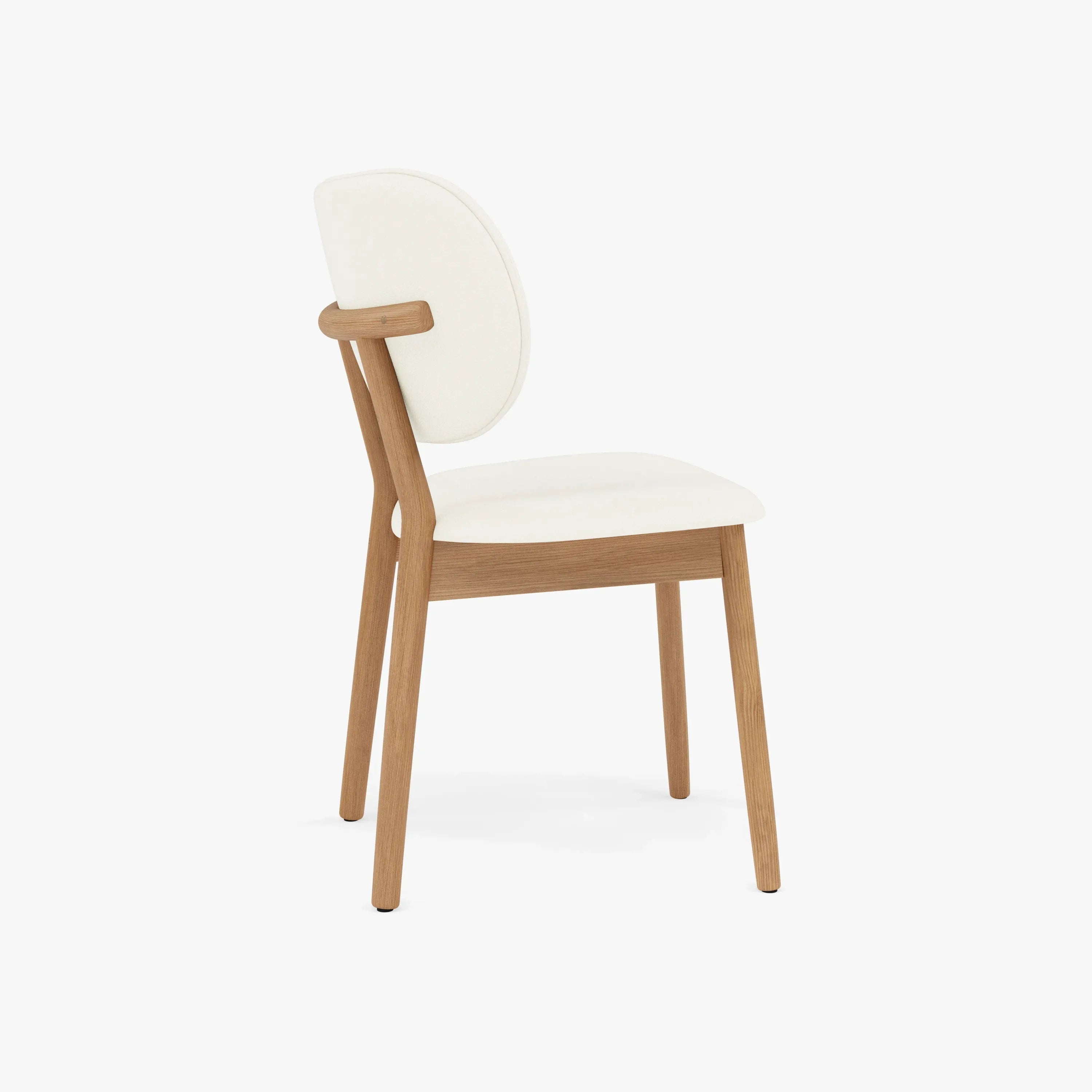Olivia Dining Chair Cream Leather Solid American Oak
