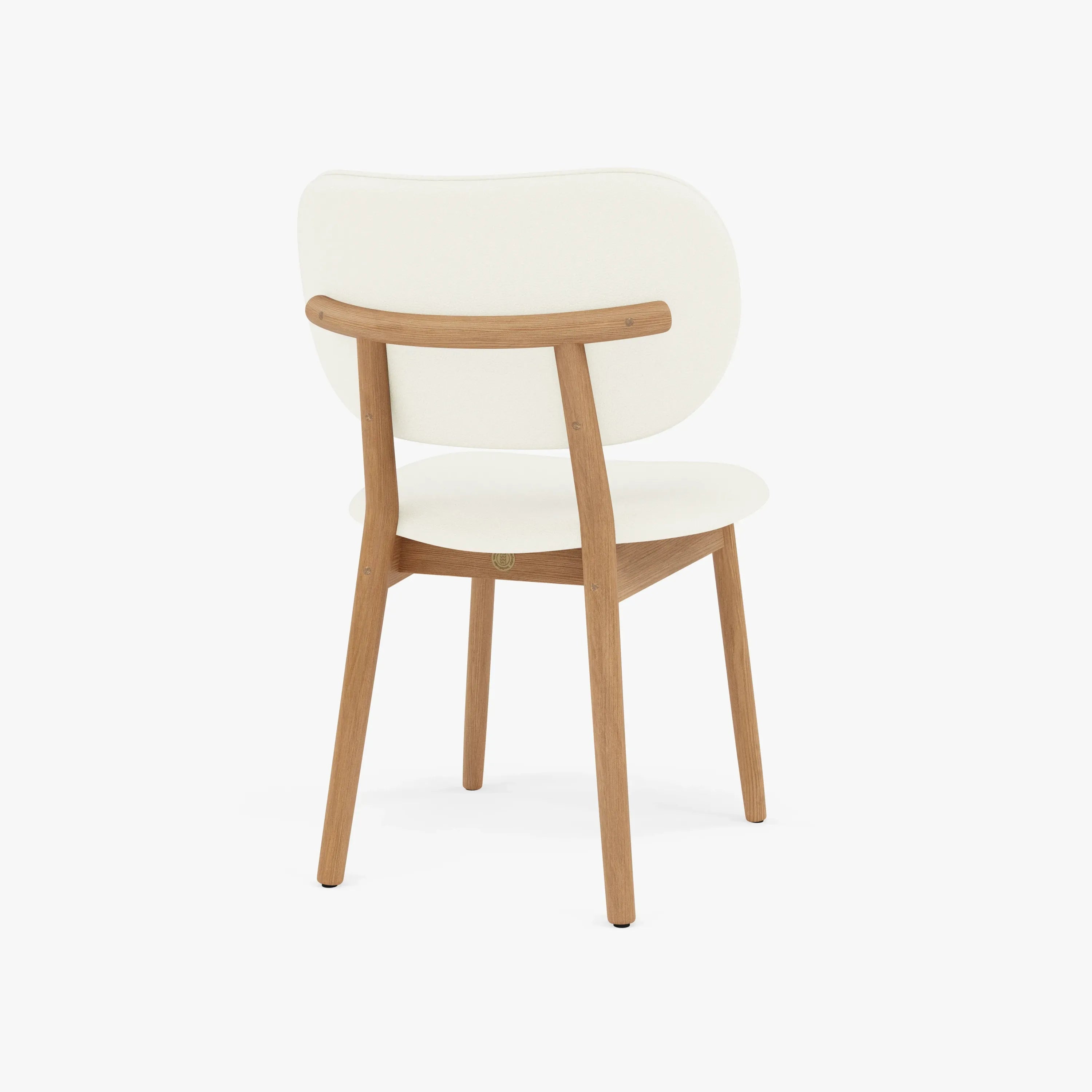 Olivia Dining Chair Cream Leather Solid American Oak