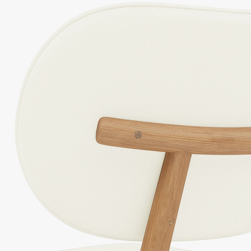 Olivia Dining Chair Cream Leather Solid American Oak