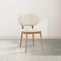 Olivia Dining Chair Cream Leather Solid American Oak