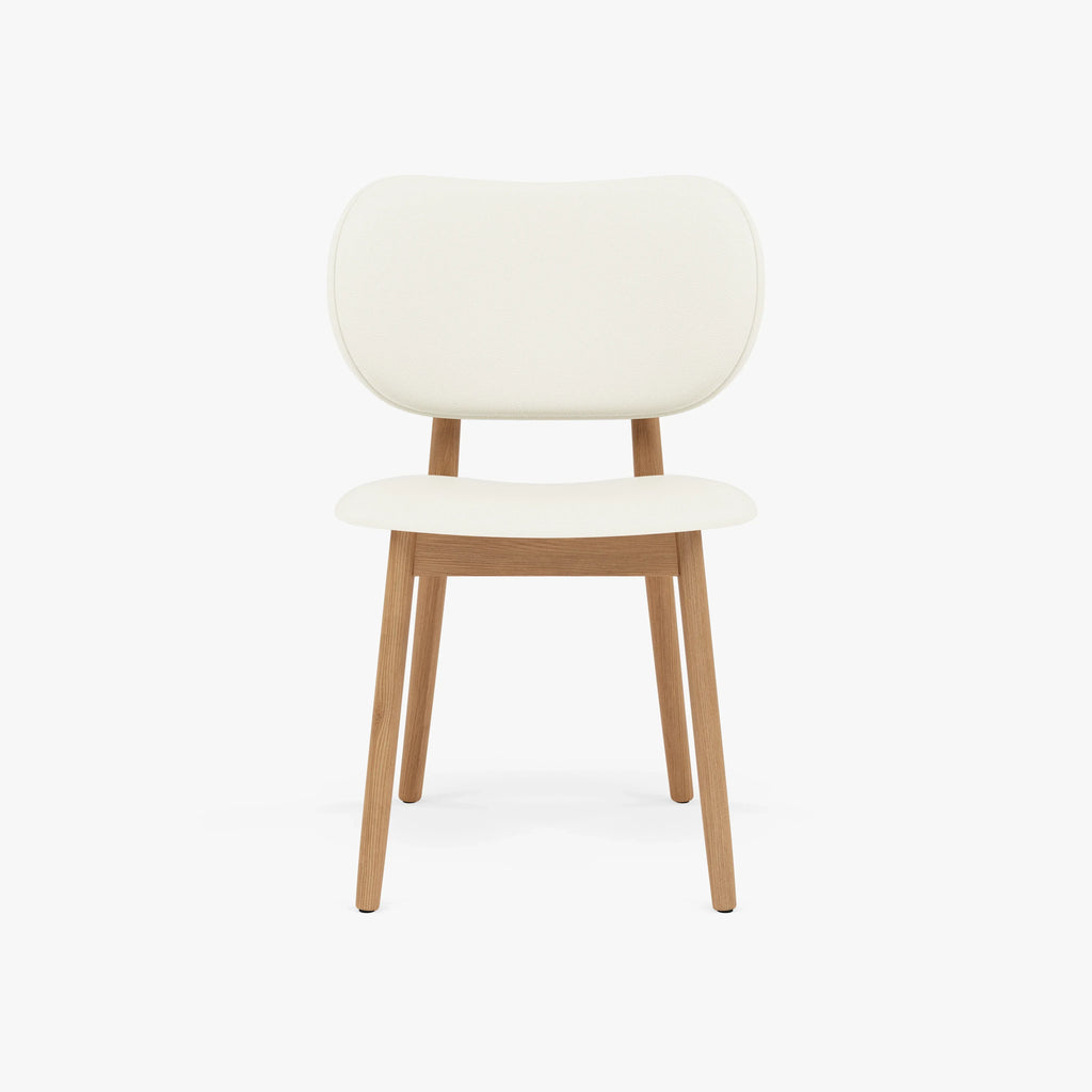 Olivia Dining Chair Cream Leather Solid American Oak