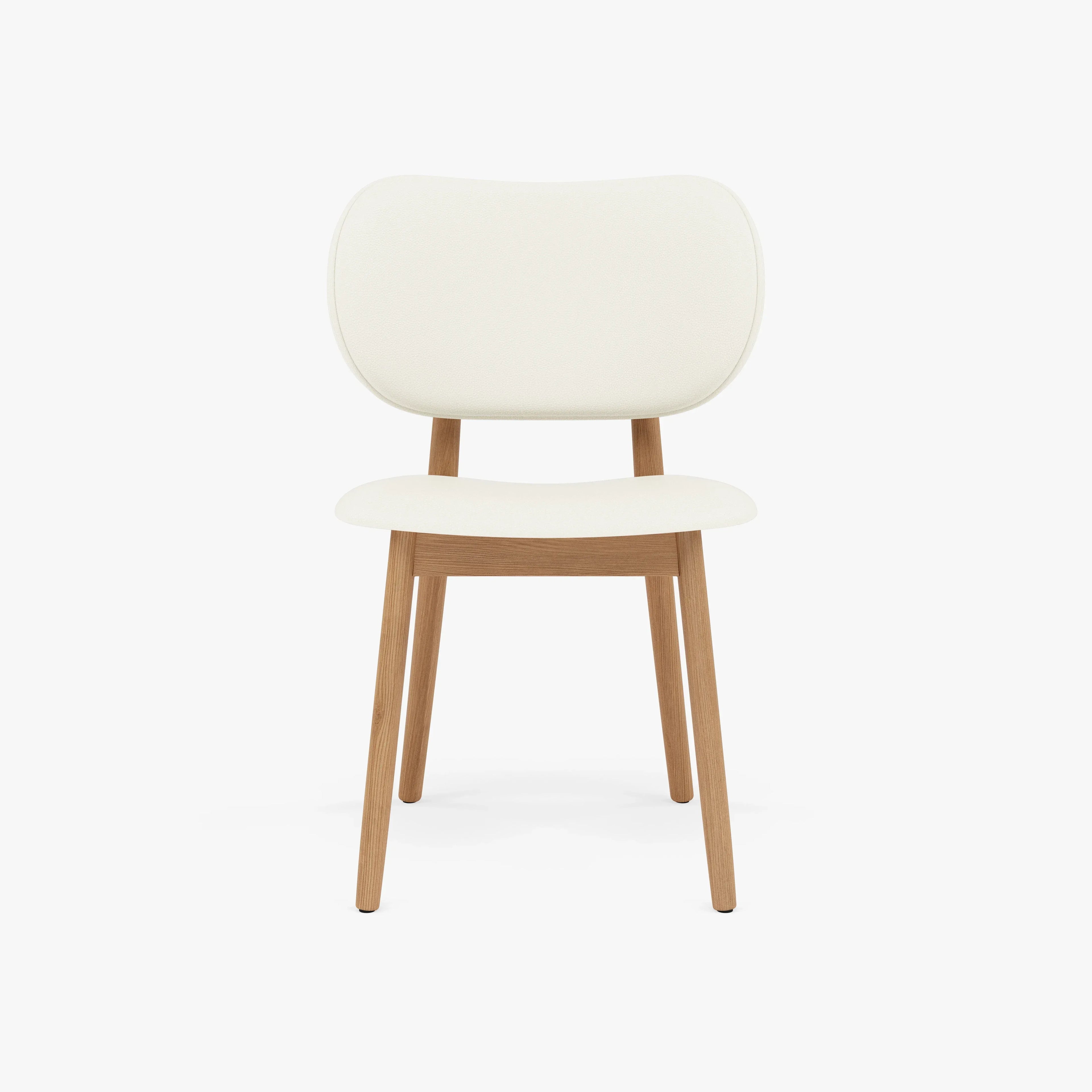 Olivia Dining Chair Cream Leather Solid American Oak