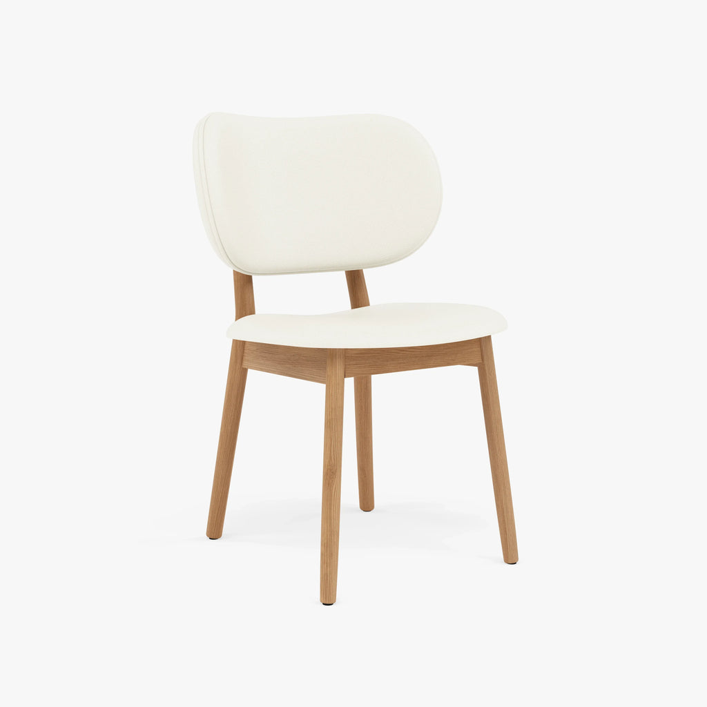 Olivia Dining Chair Cream Leather Solid American Oak