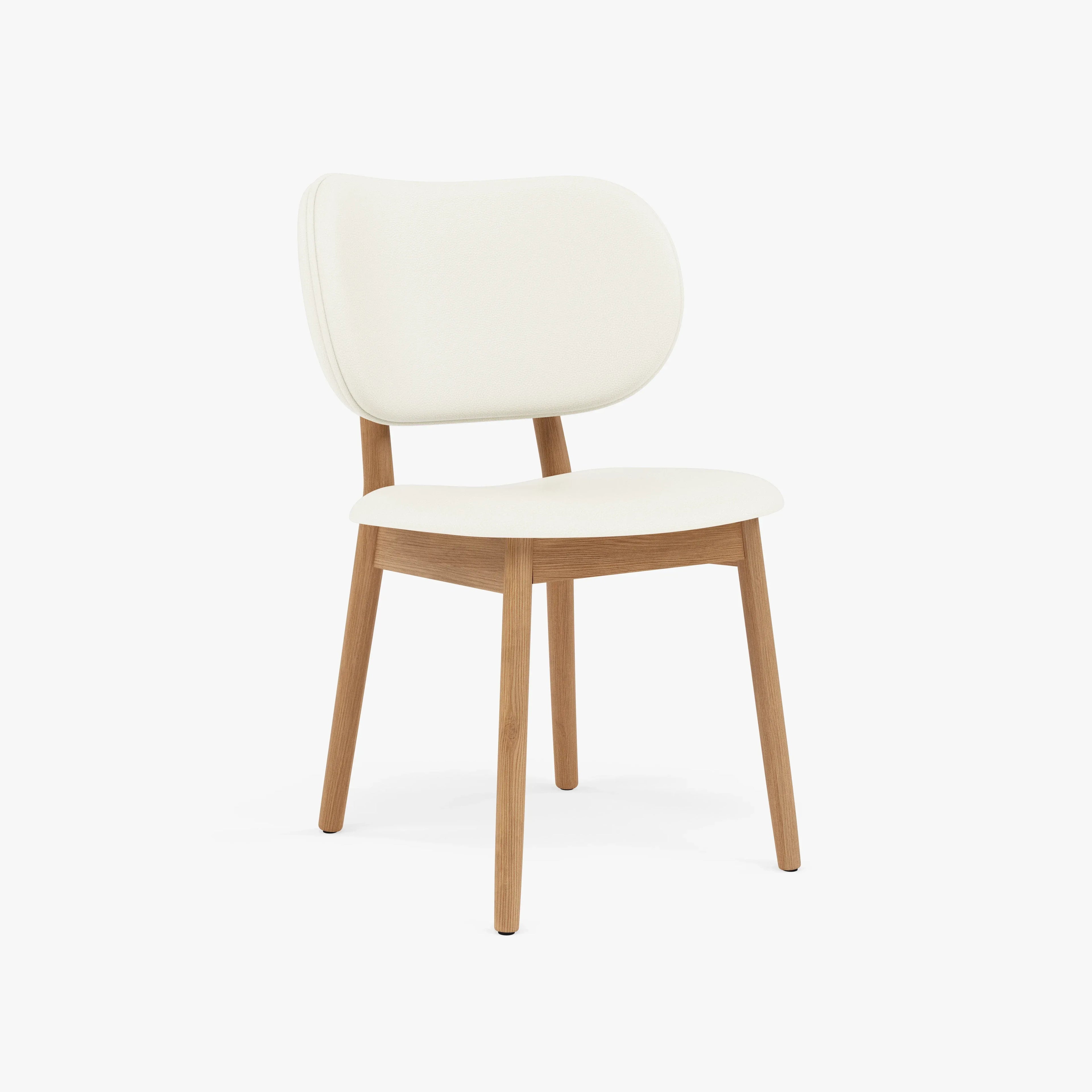 Olivia Dining Chair Cream Leather Solid American Oak
