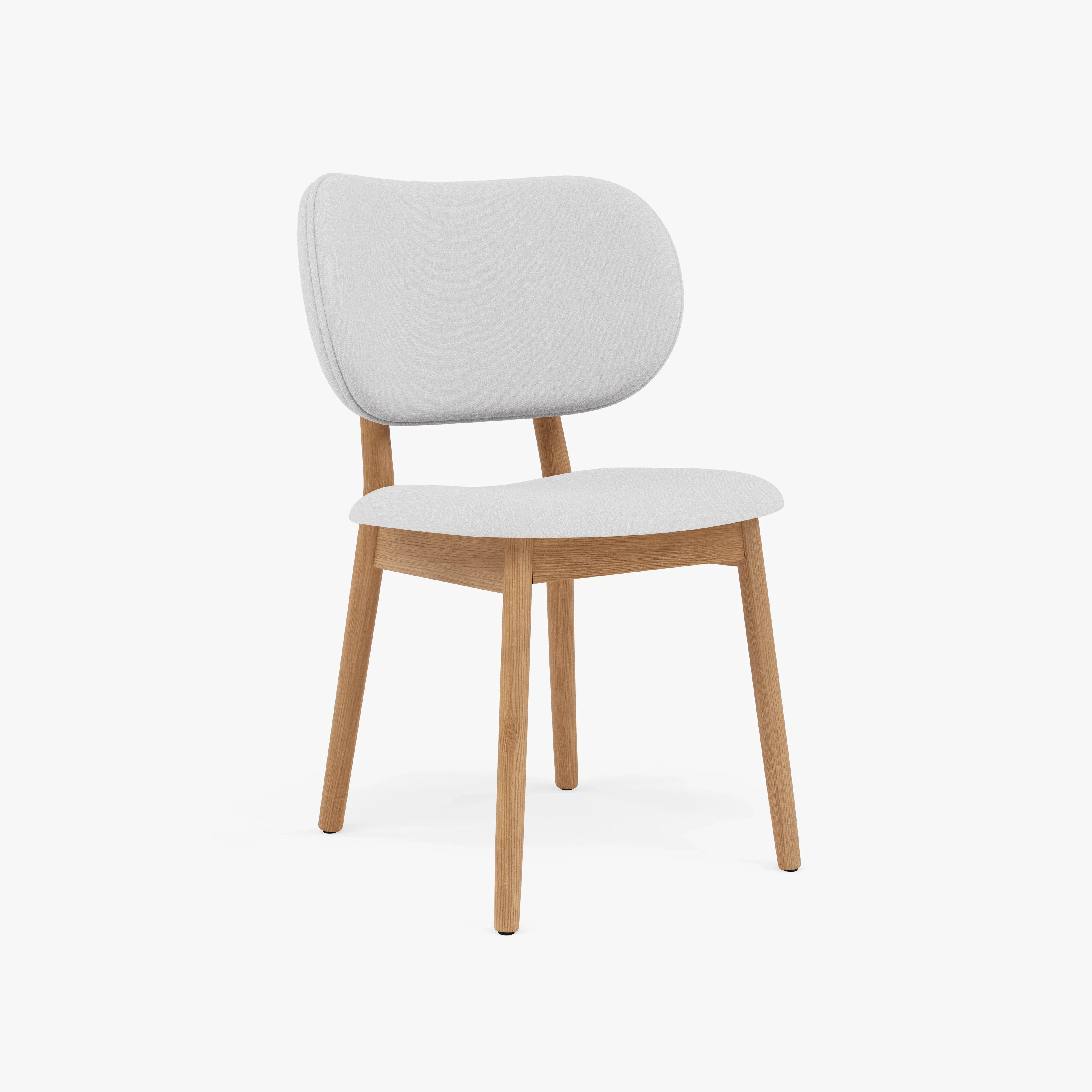 Olivia Dining Chair Dove Gray Fabric Solid American Oak