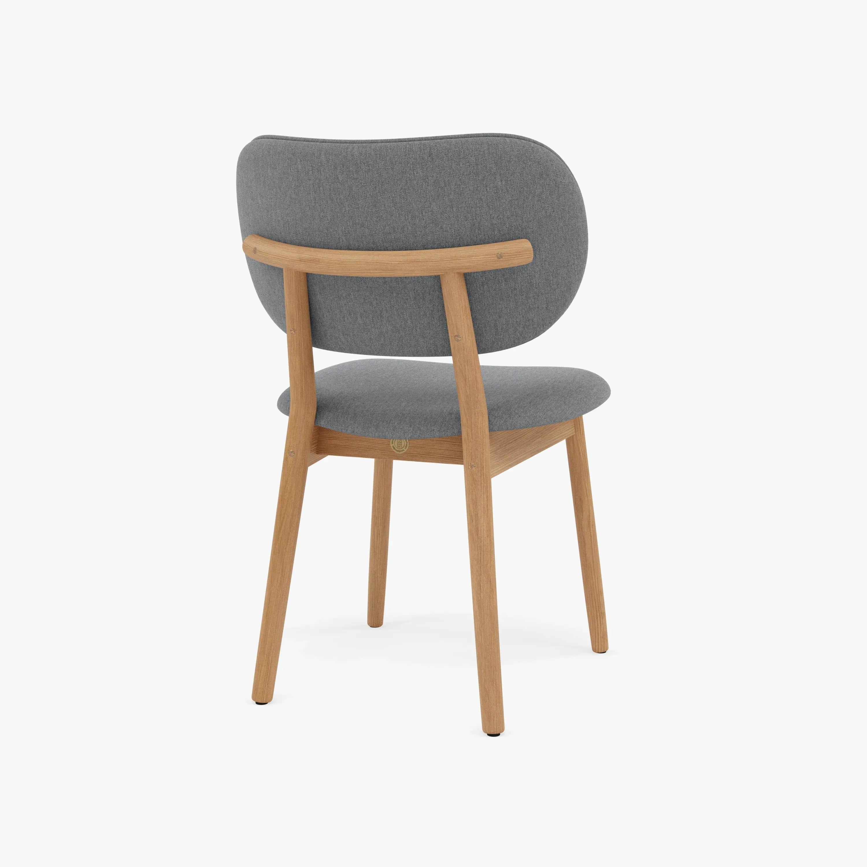 Olivia Dining Chair Graphite Gray Fabric Solid American Oak