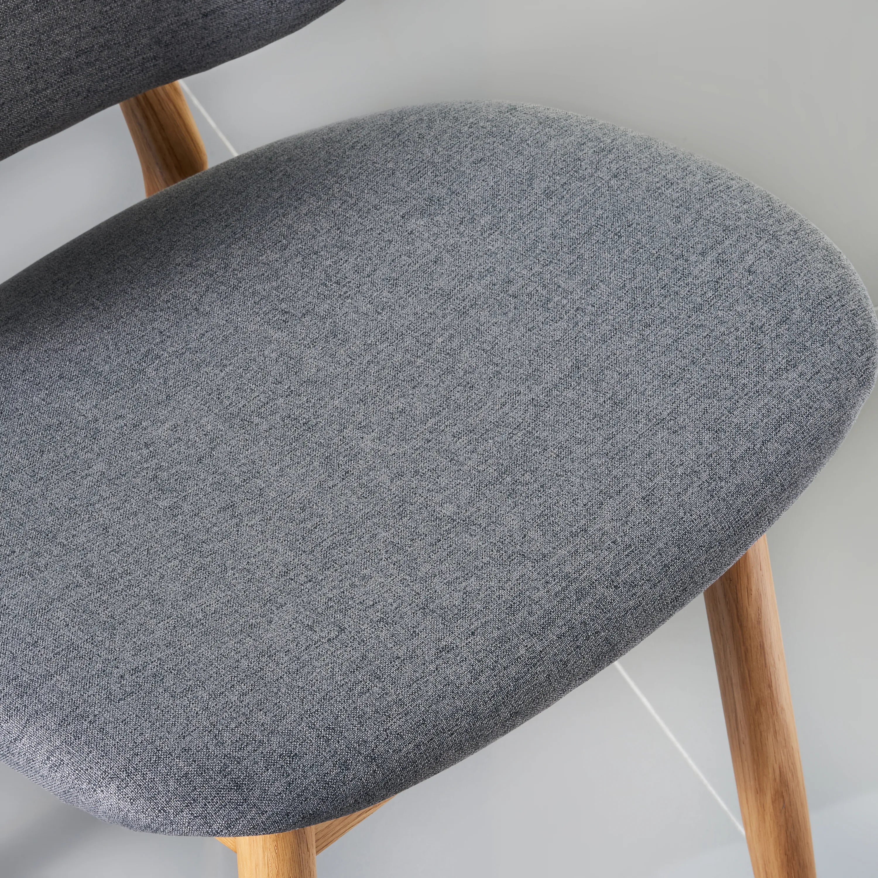 Olivia Dining Chair Graphite Gray Fabric Solid American Oak