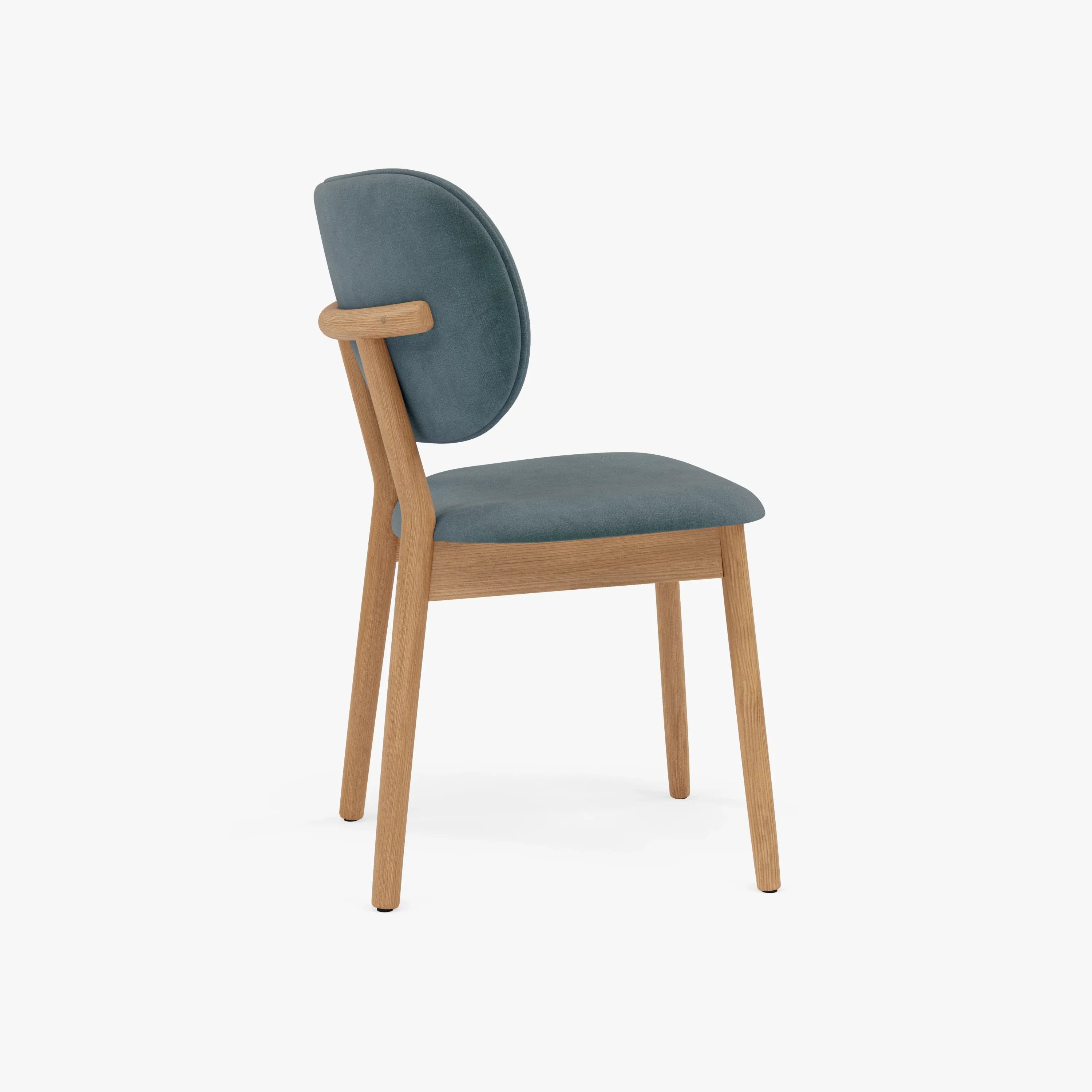 Olivia Dining Chair Seafoam Velvet Solid American Oak