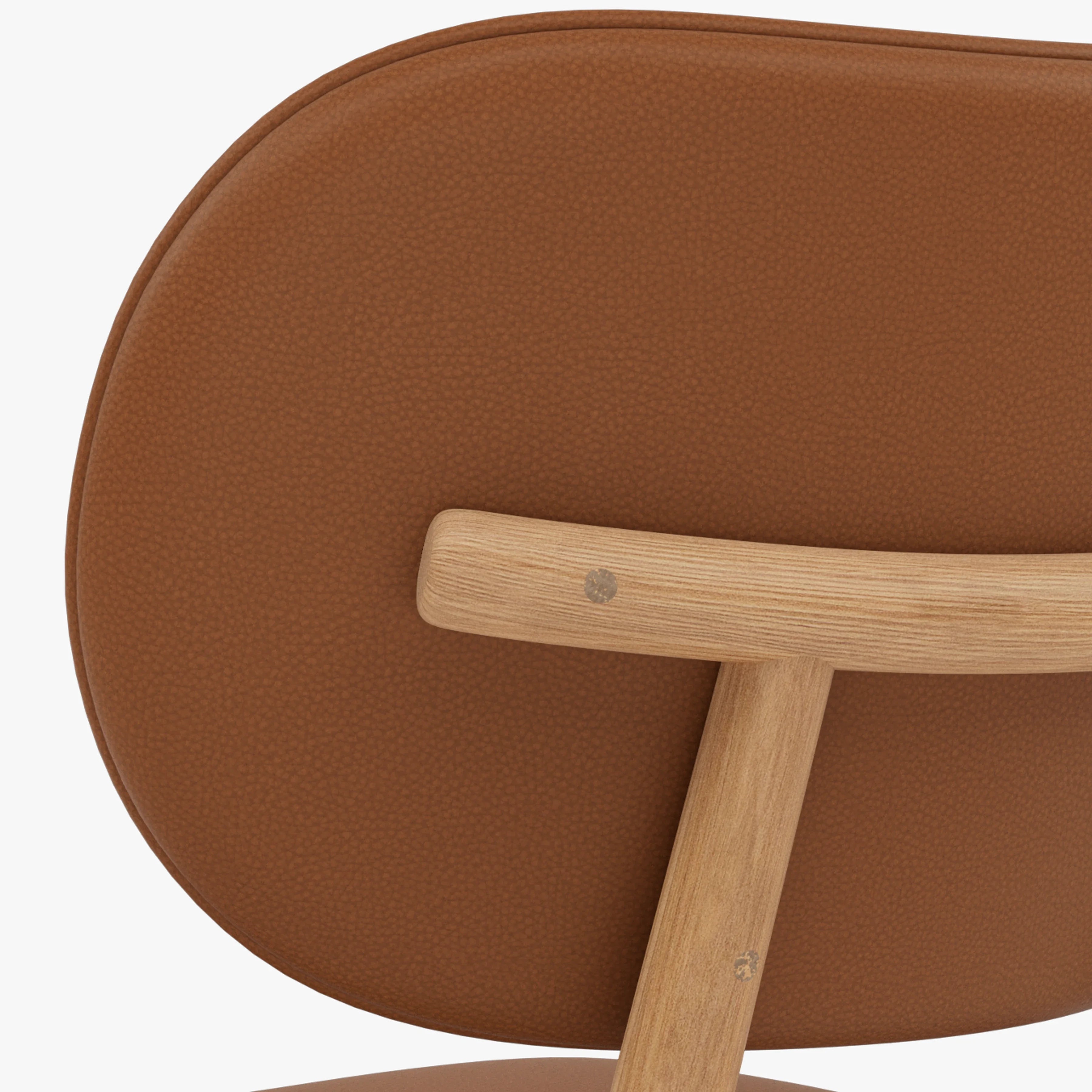Olivia Dining Chair Tan Leather Solid American Oak