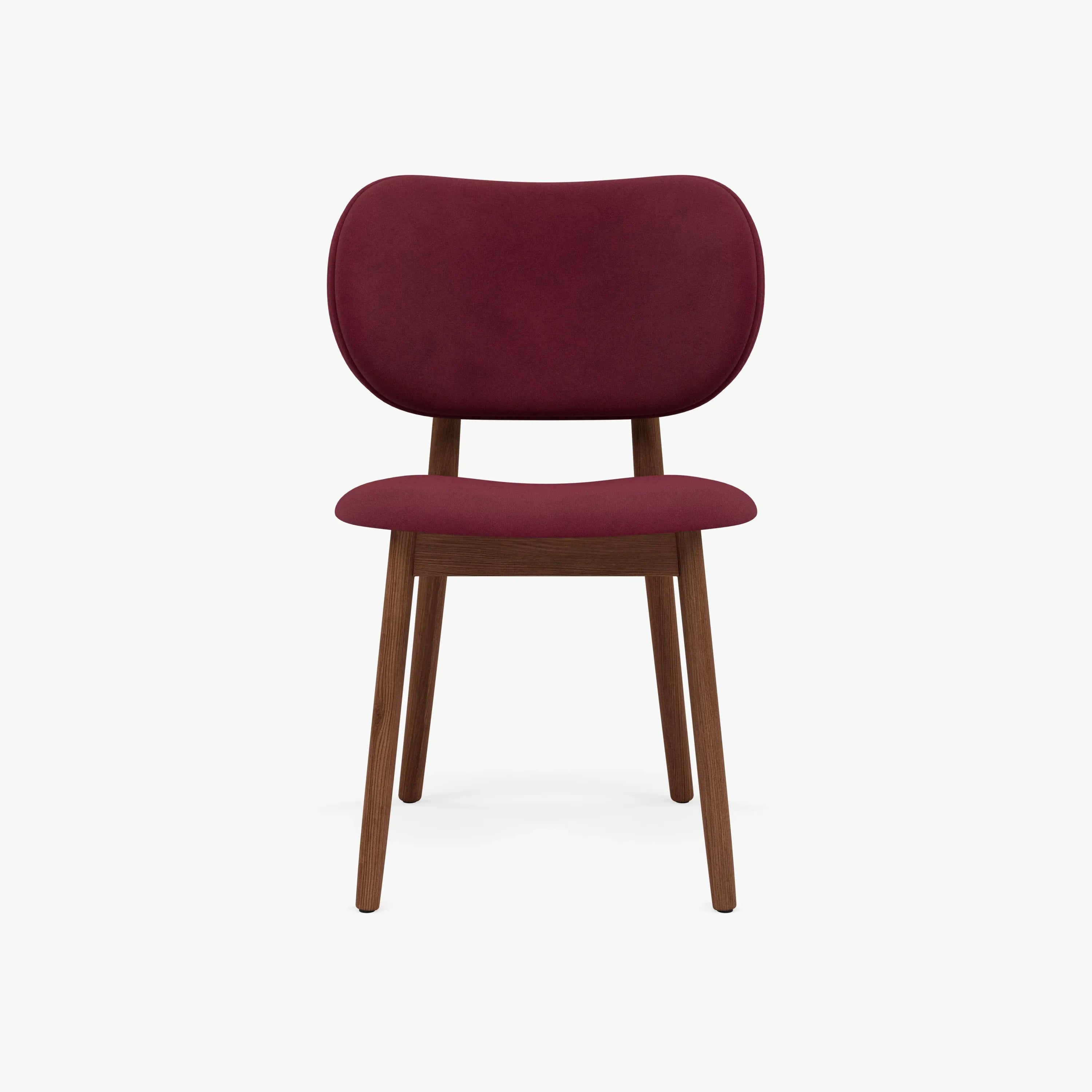 Olivia Dining Chair Claret Velvet Solid American Walnut