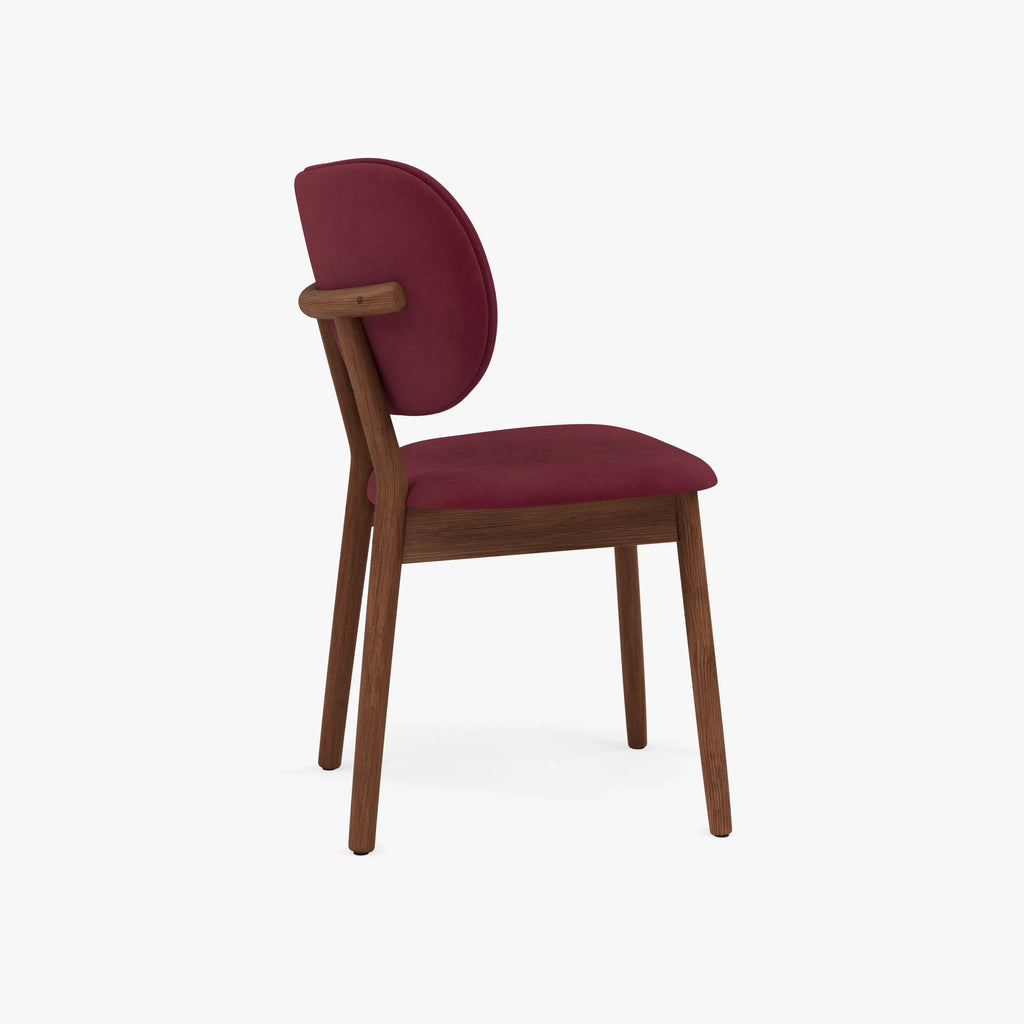 Olivia Dining Chair Claret Velvet Solid American Walnut
