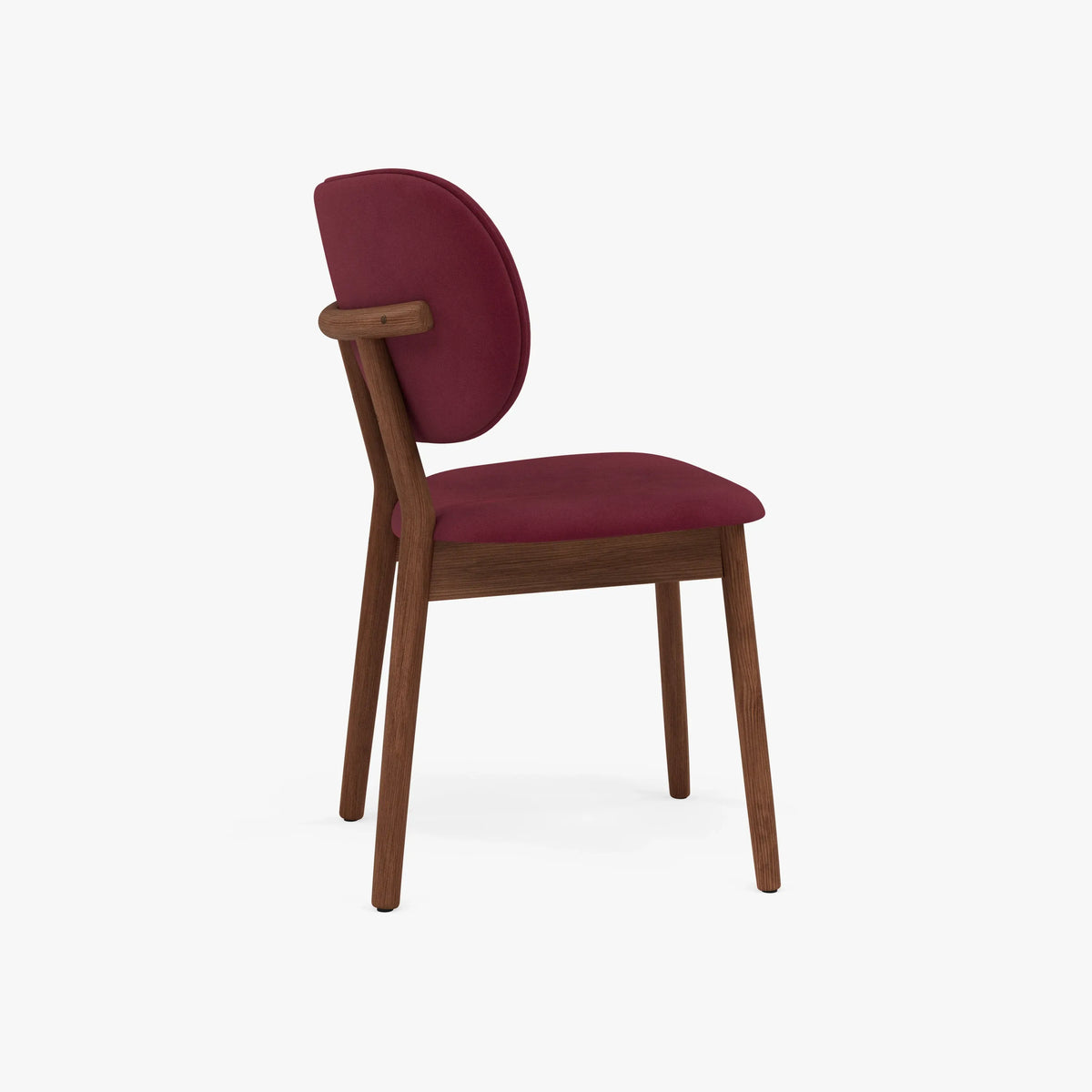 Olivia Dining Chair Claret Velvet Solid American Walnut