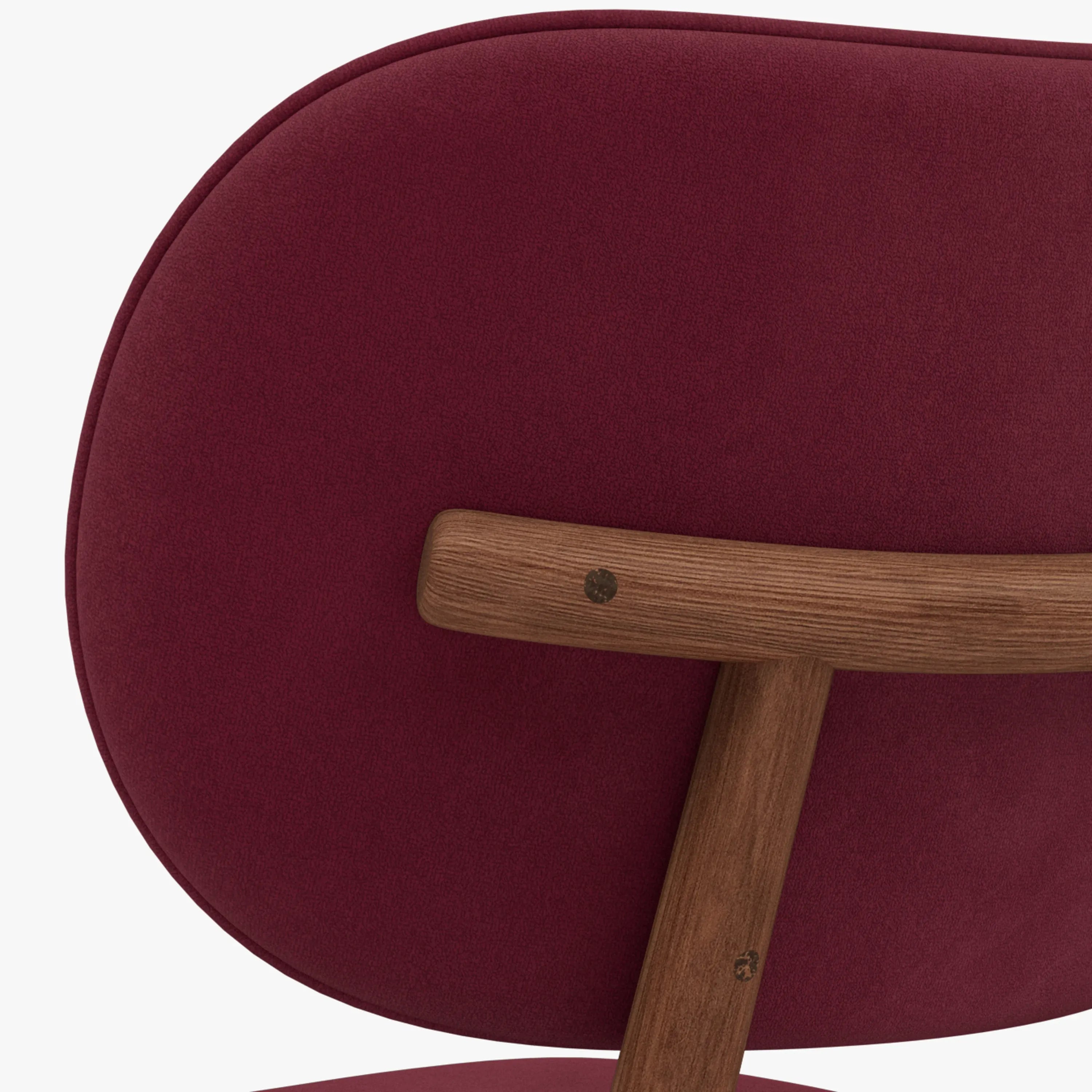 Olivia Dining Chair Claret Velvet Solid American Walnut