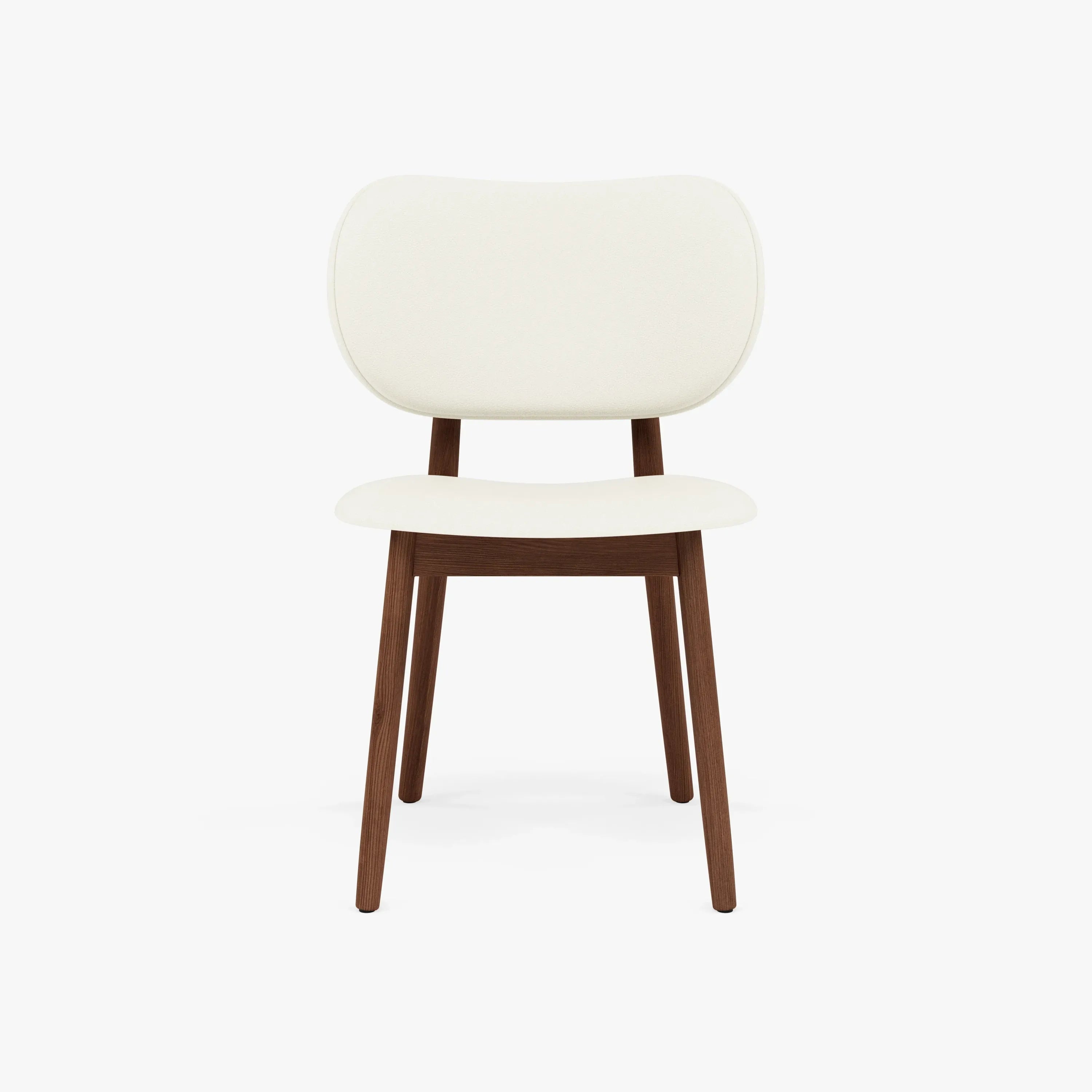 Olivia Dining Chair Cream Leather Solid American Walnut